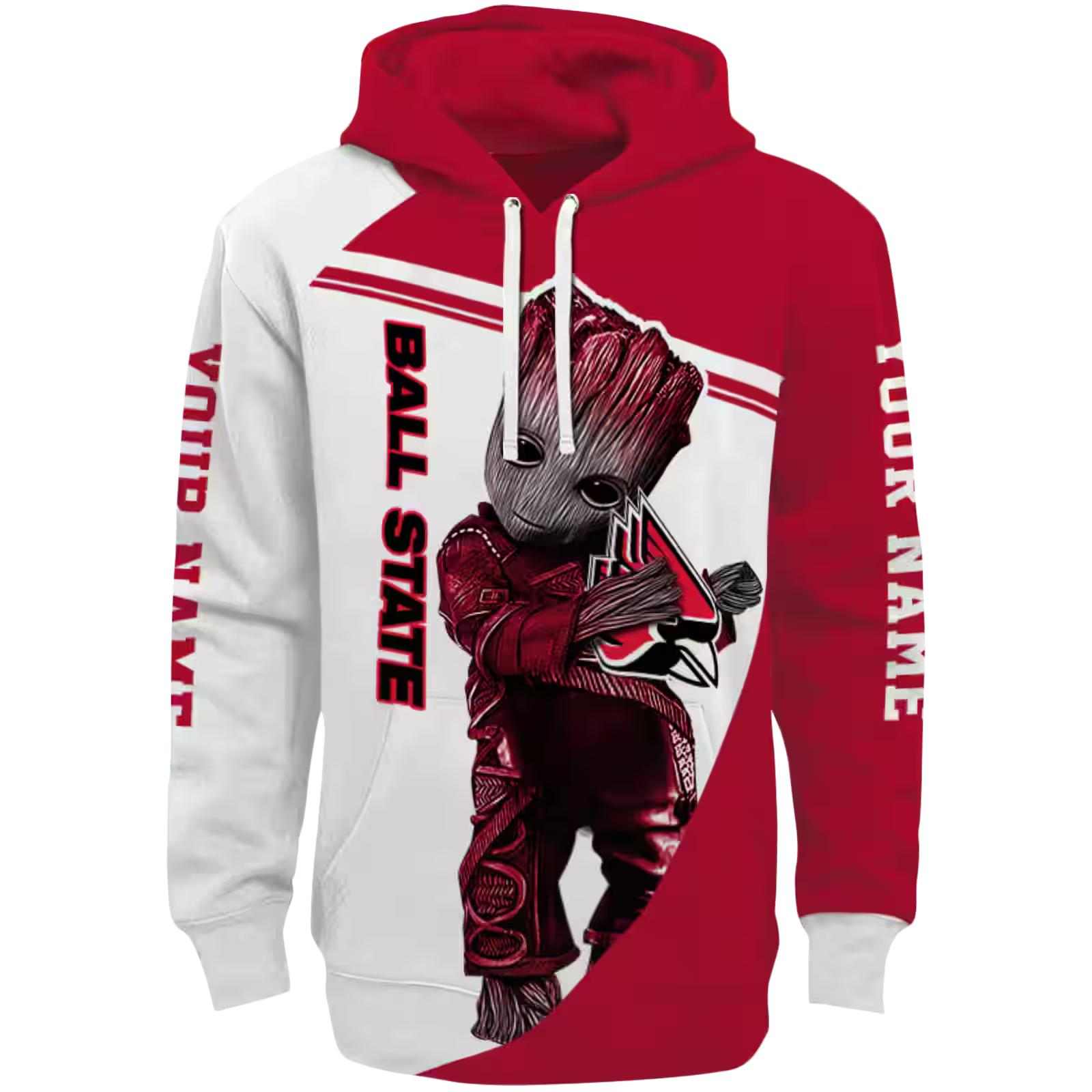 Personalized Ball State Cardinals Groot Red Hoodie