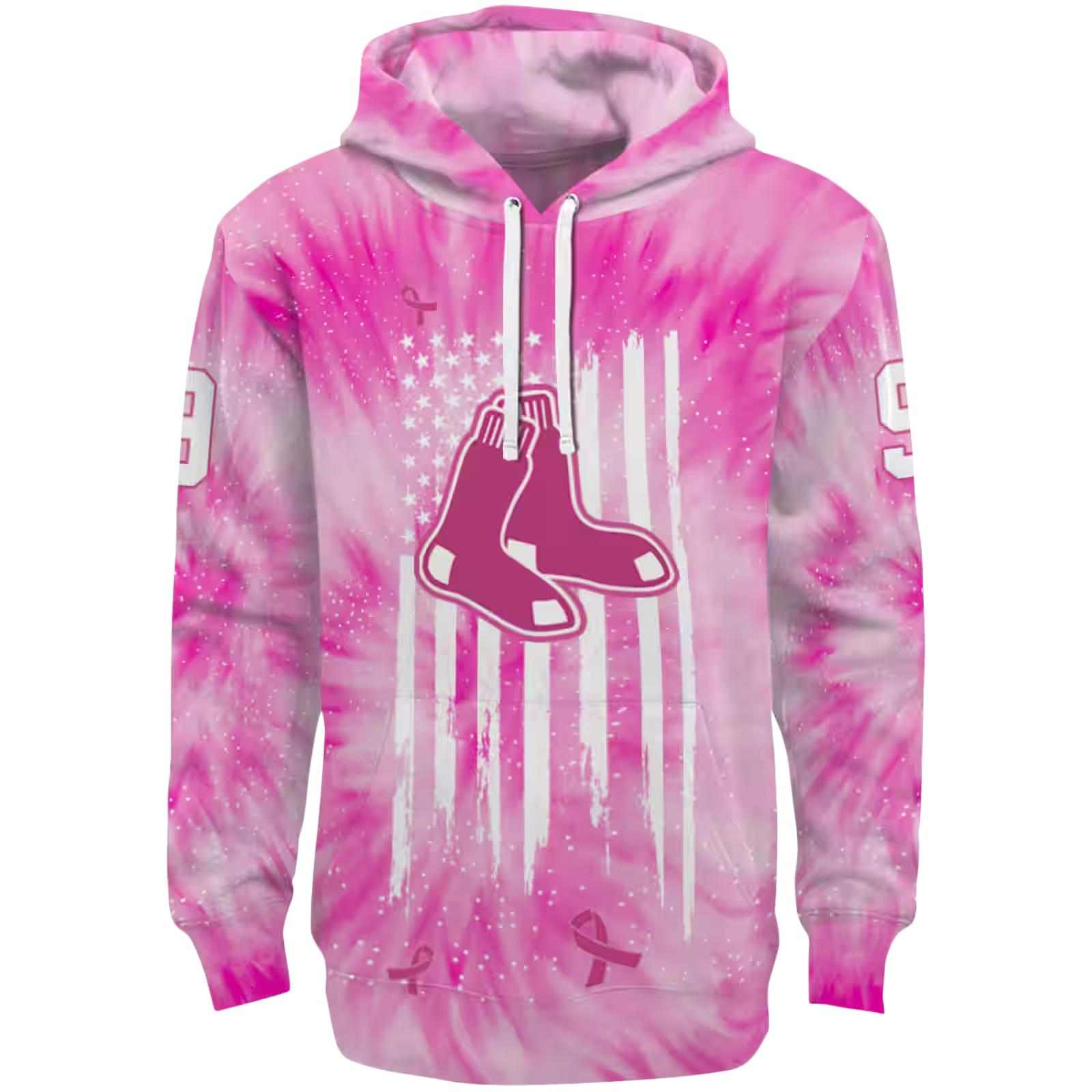 Personalized Boston Red Sox Cancer Support Pink Hoodie