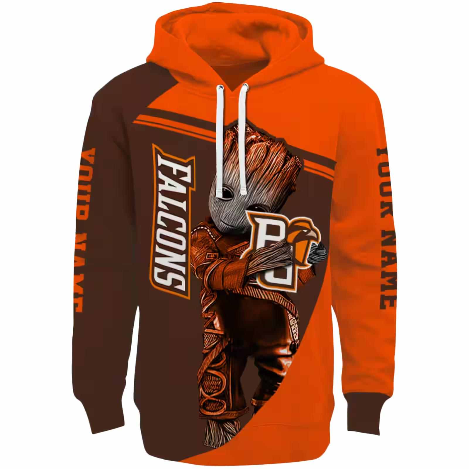 Personalized Bowling Green Falcons Groot Orange Hoodie