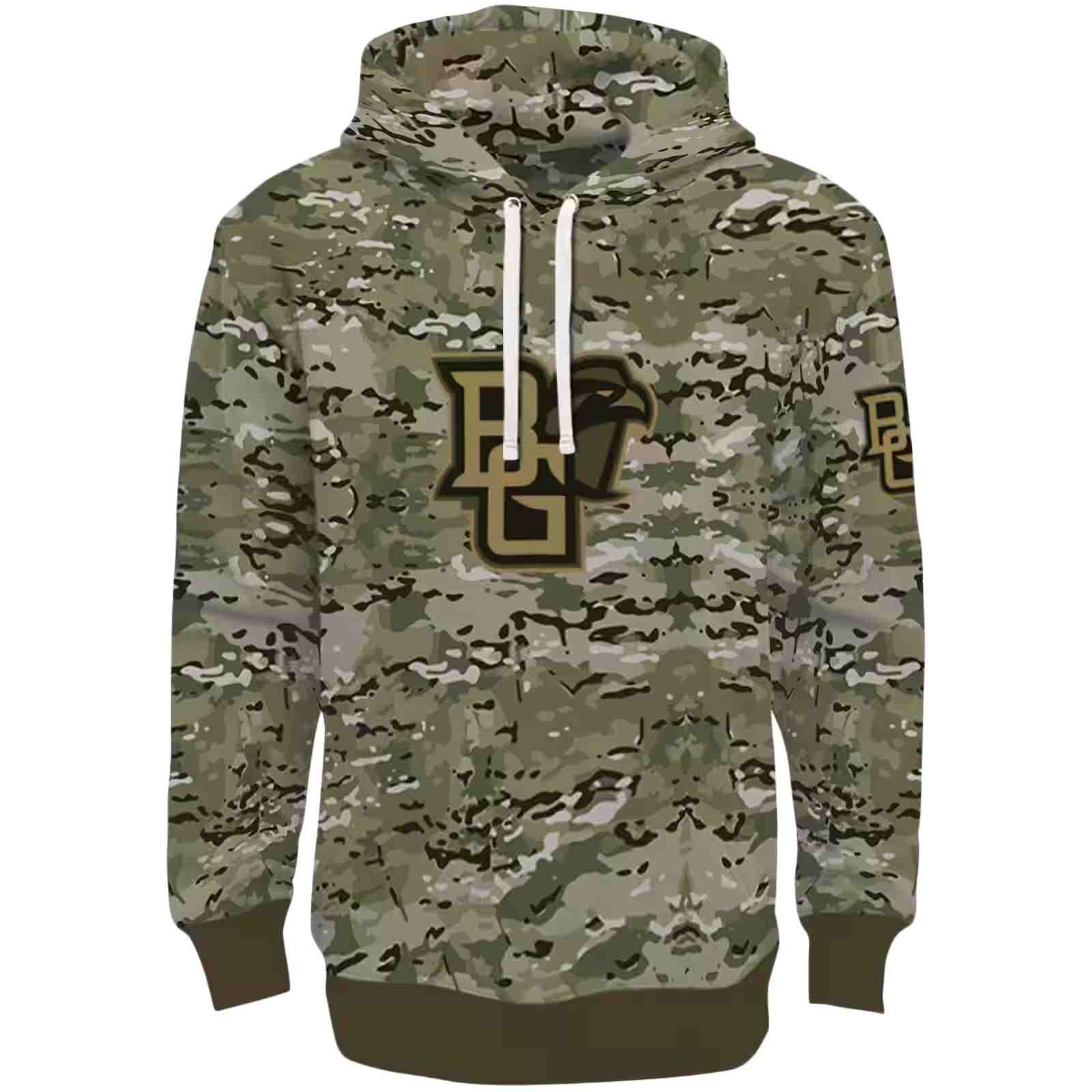 Personalized Bowling Green Falcons Military Style Hoodie