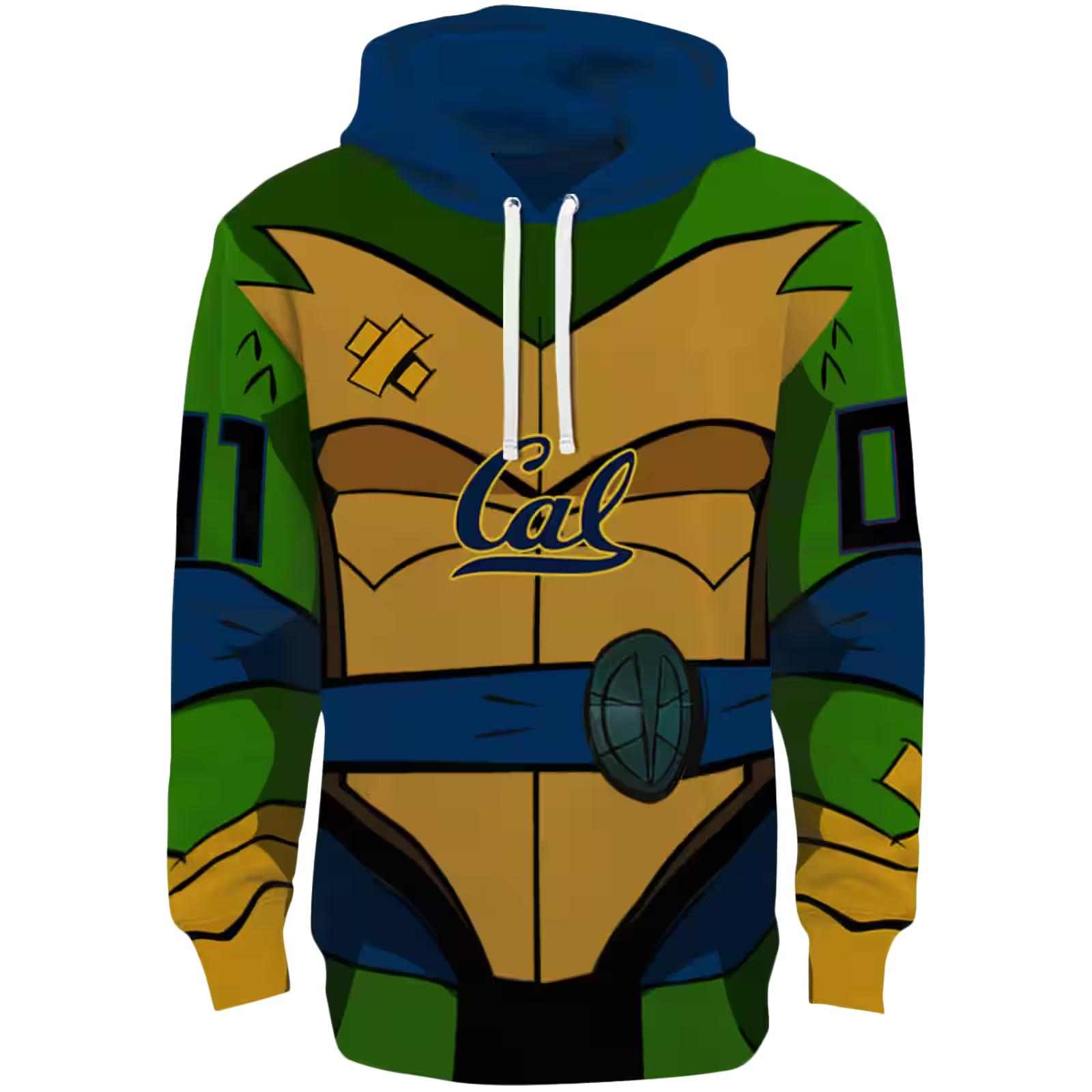Personalized California Golden Bears Superhero Armor Blue Green Hoodie