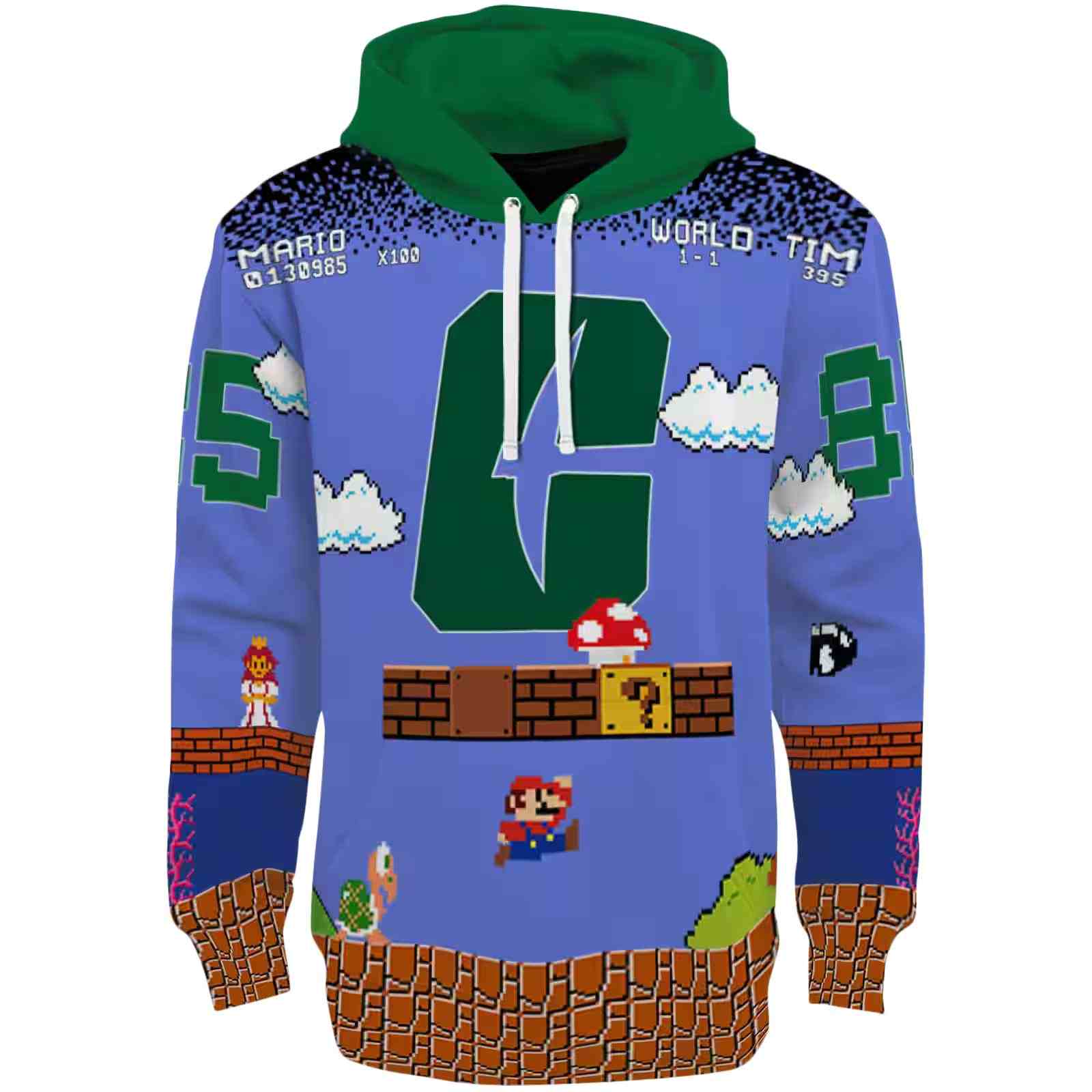Personalized Charlotte 49ers Mario Blue Black Hoodie