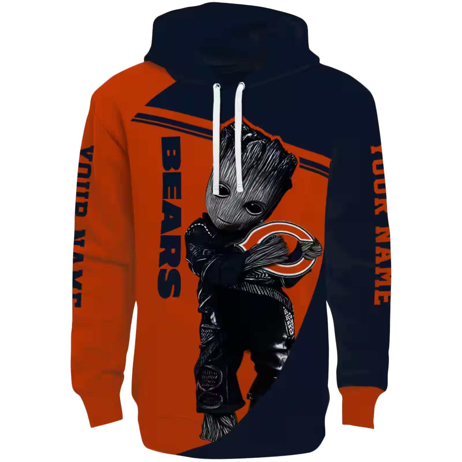 Personalized Chicago Bears Groot Blue Hoodie