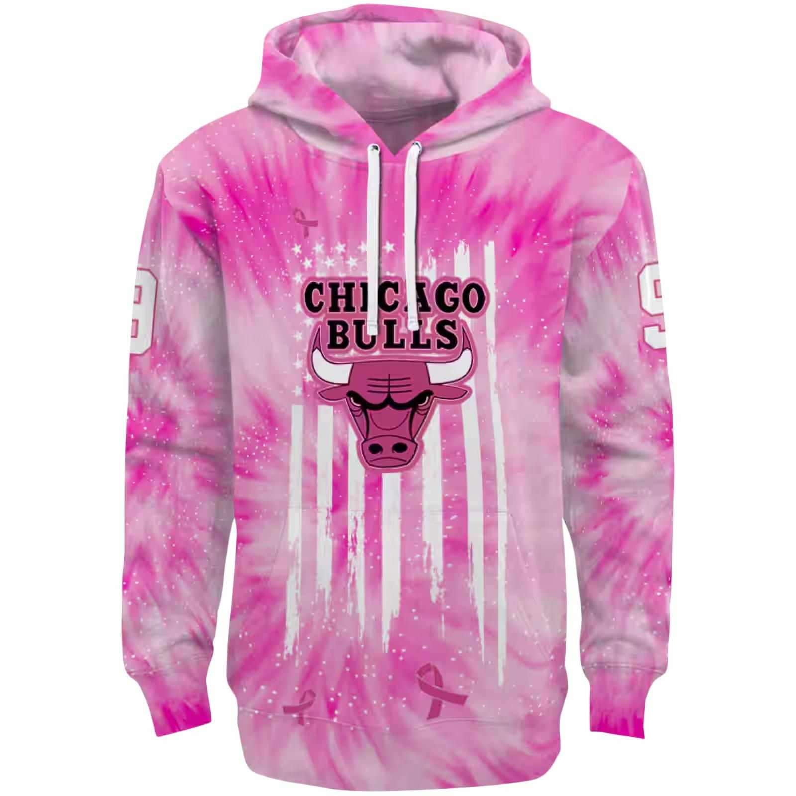 Personalized Chicago Bulls Cancer Support Pink Hoodie