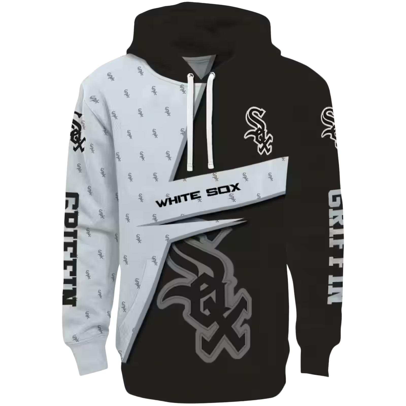 Personalized Chicago White Sox Abstract Shape Black Hoodie