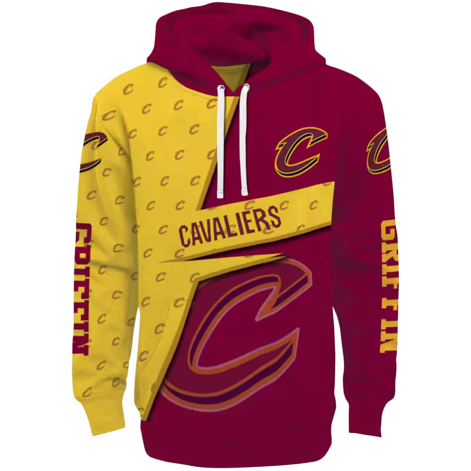 Personalized Cleveland Cavaliers Abstract Shape Wine Hoodie