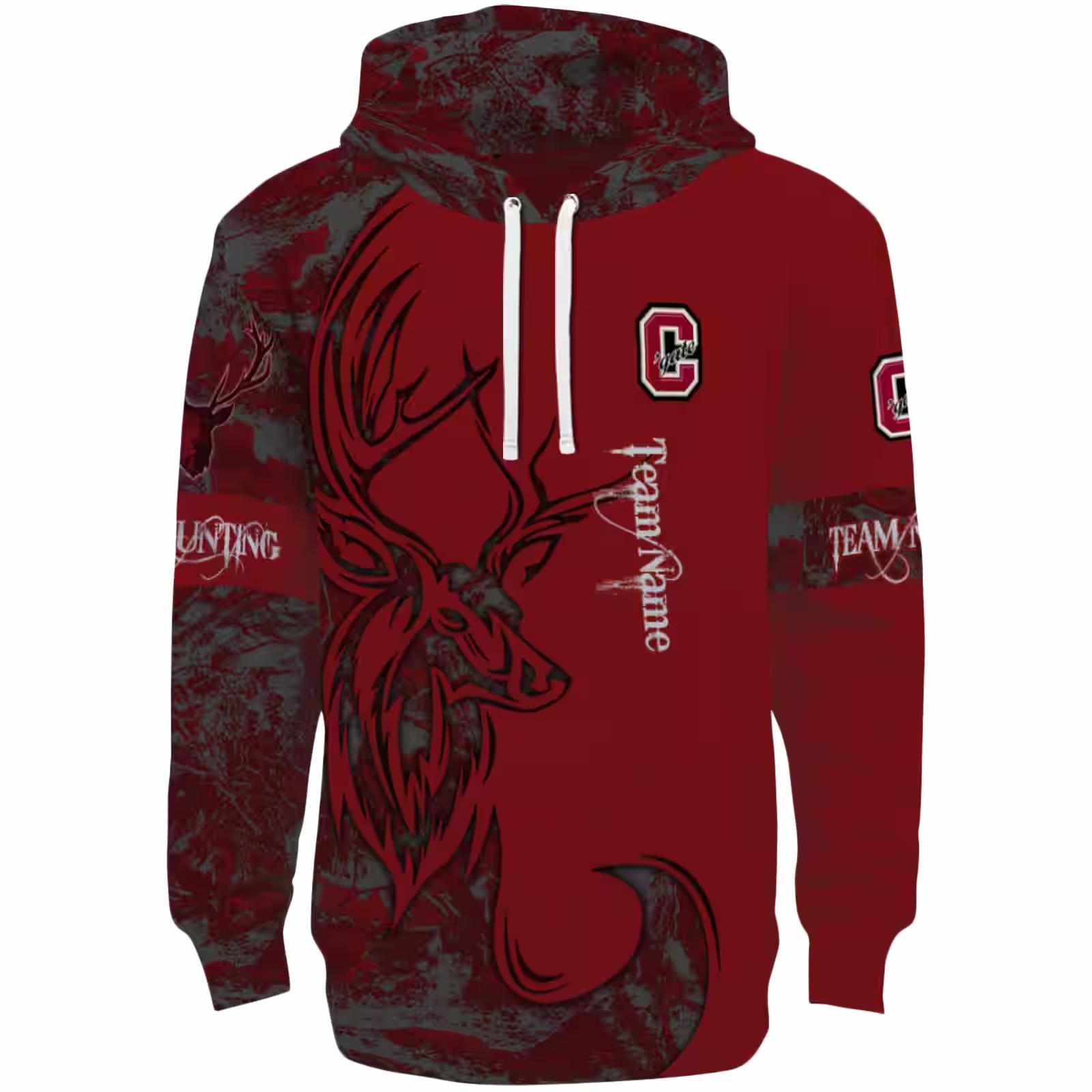 Personalized Colgate Raiders Deer Silhouette Maroon Hoodie