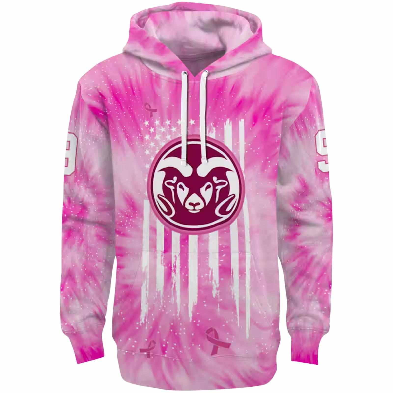 Personalized Colorado State Rams Cancer Support Pink Hoodie