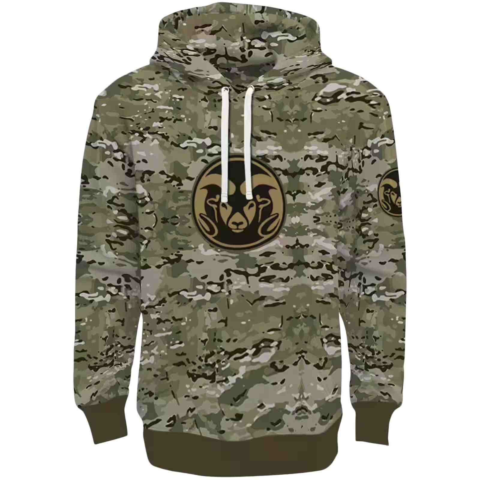 Personalized Colorado State Rams Military Style Hoodie