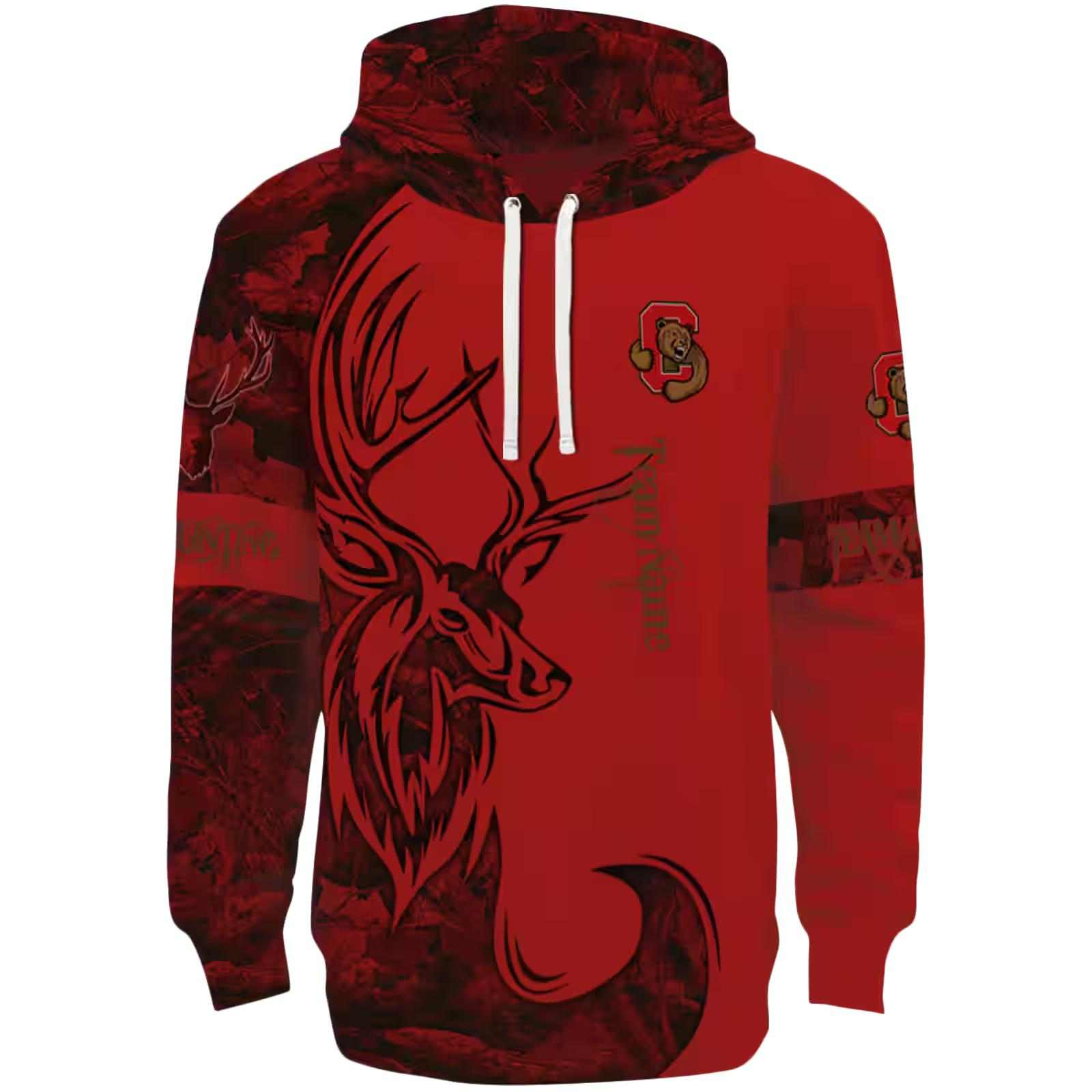 Personalized Cornell Big Red Deer Silhouette Red Hoodie