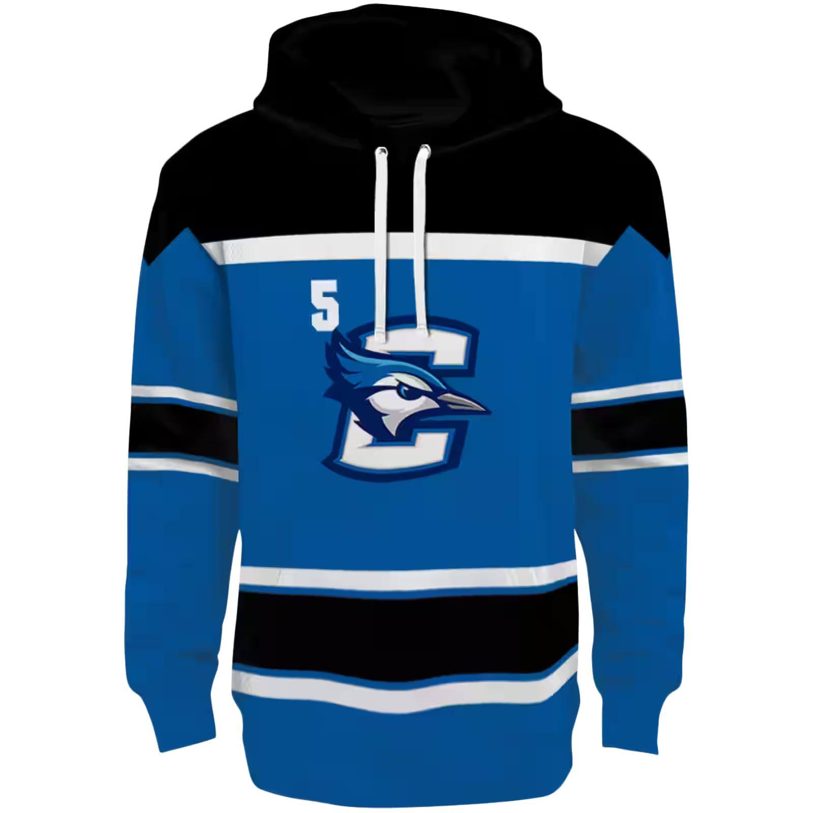 Personalized Creighton Bluejays Striped Pattern Blue Hoodie