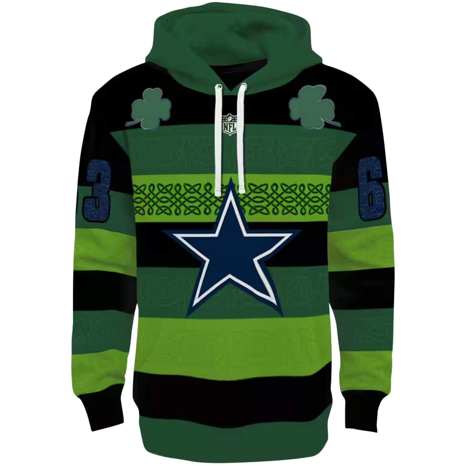 Personalized Dallas Cowboys Celtic Patterns Green Hoodie