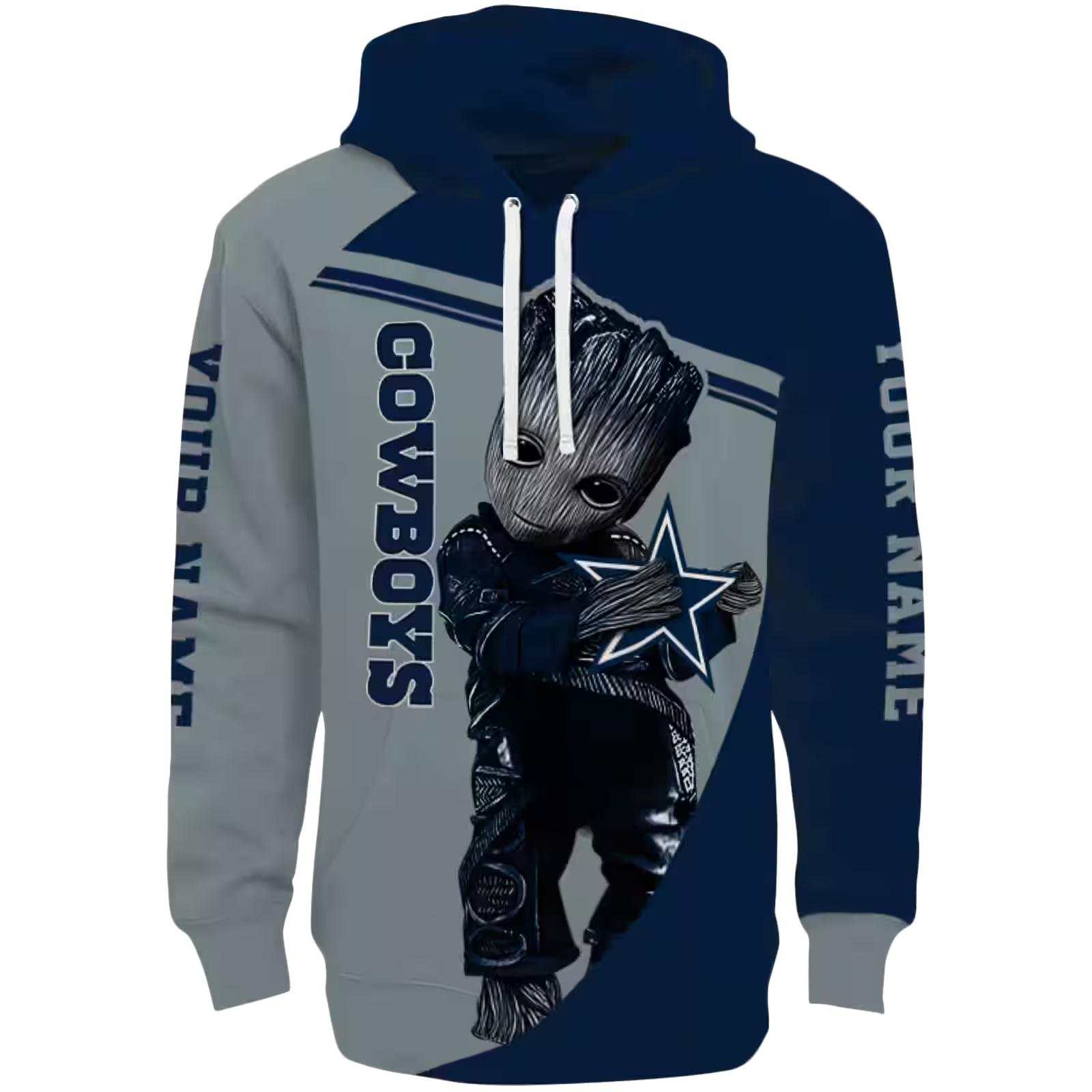 Personalized Dallas Cowboys Groot Blue Hoodie