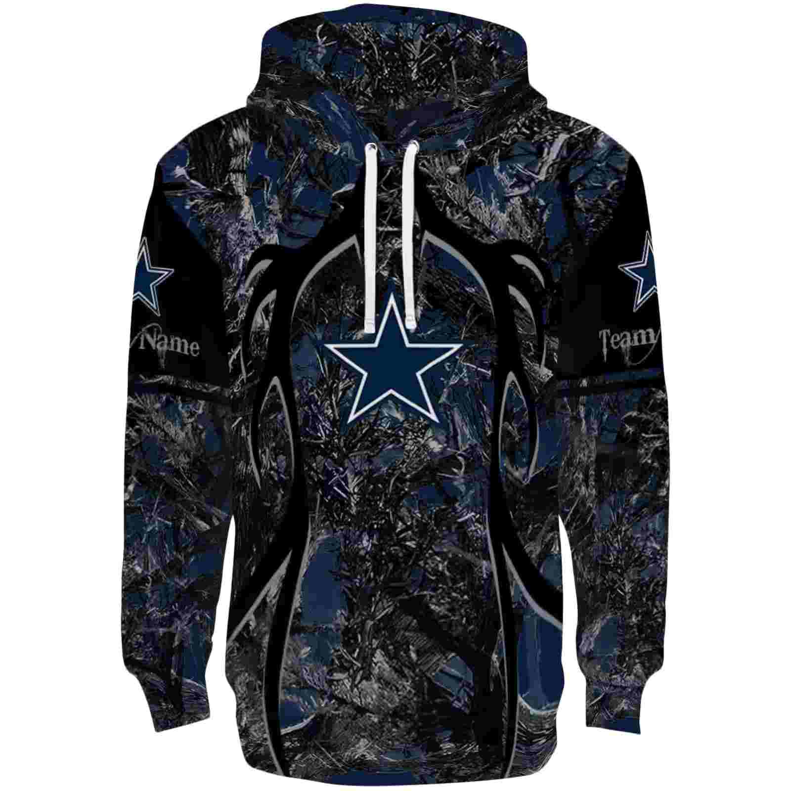 Personalized Dallas Cowboys Hunting Theme Blue Black Hoodie