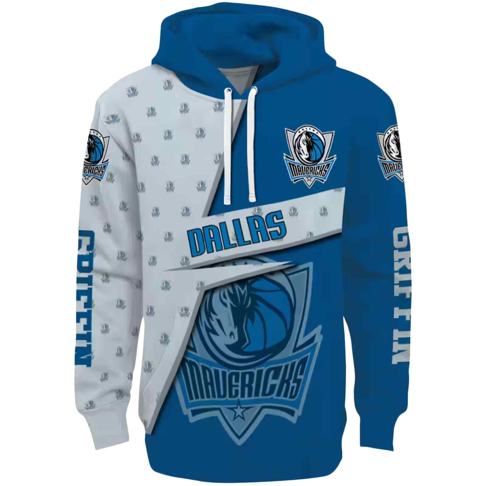 Personalized Dallas Mavericks Abstract Shape Blue Hoodie