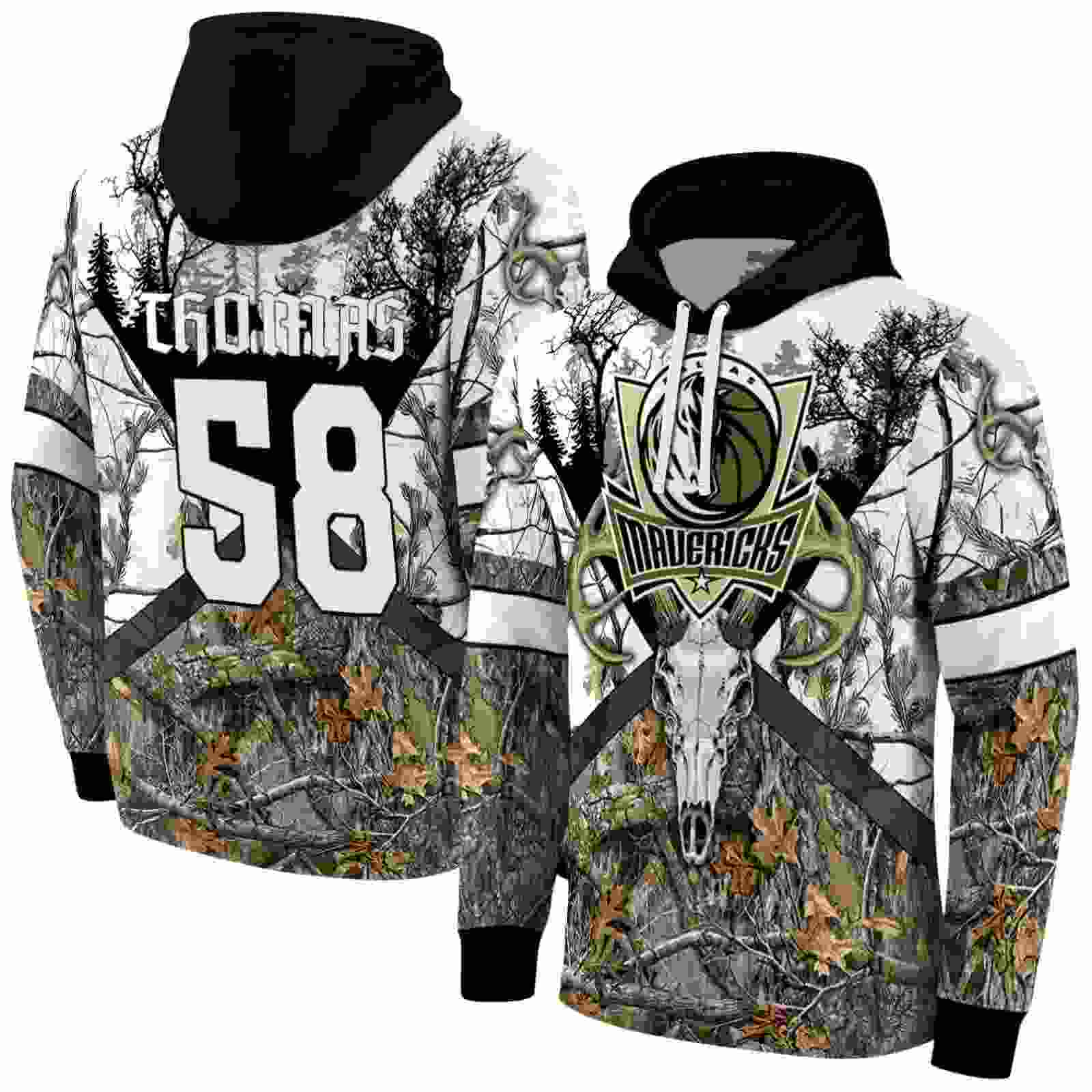 personalized dallas mavericks forest silhouette hoodie fashion forward