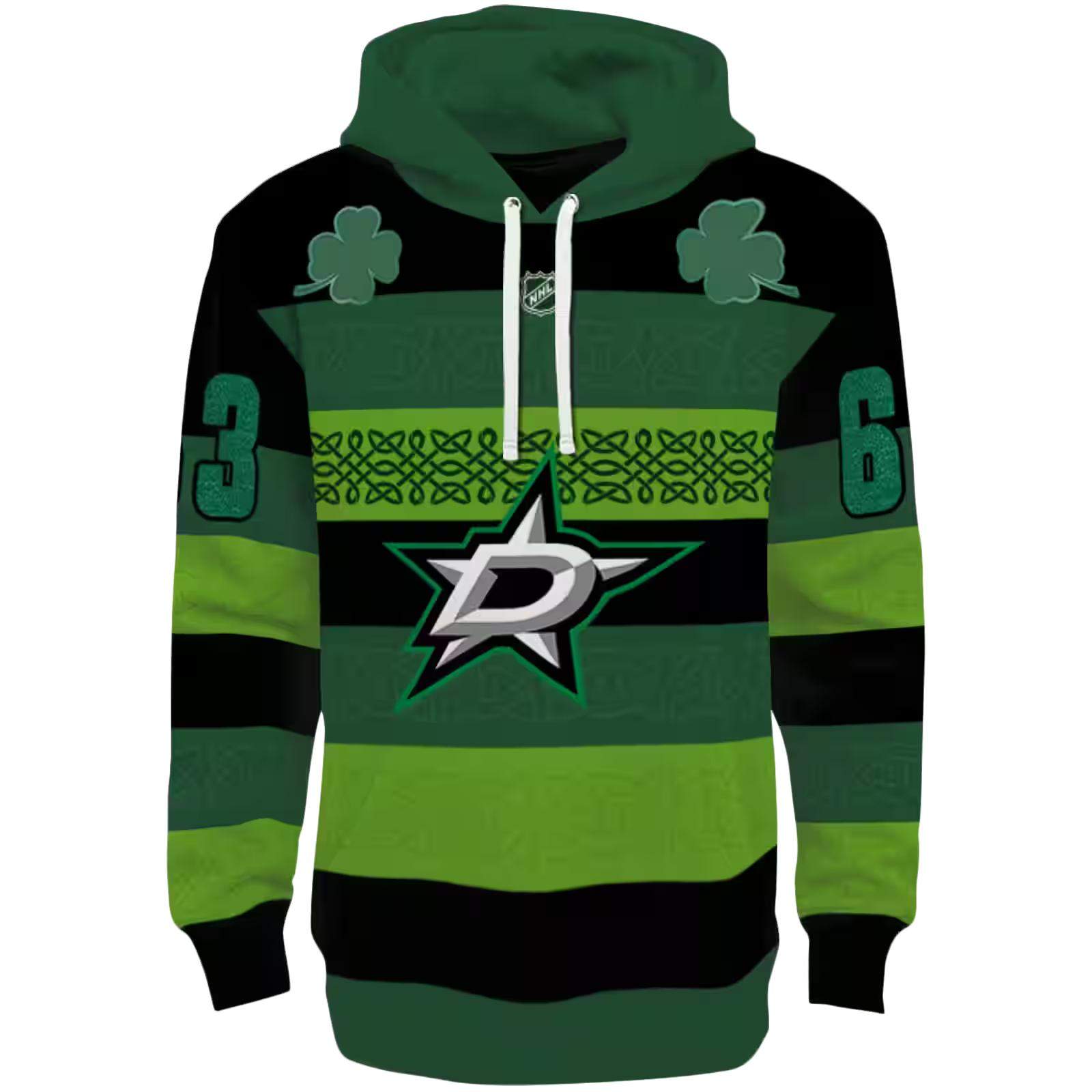 Personalized Dallas Stars Celtic Patterns Green Hoodie