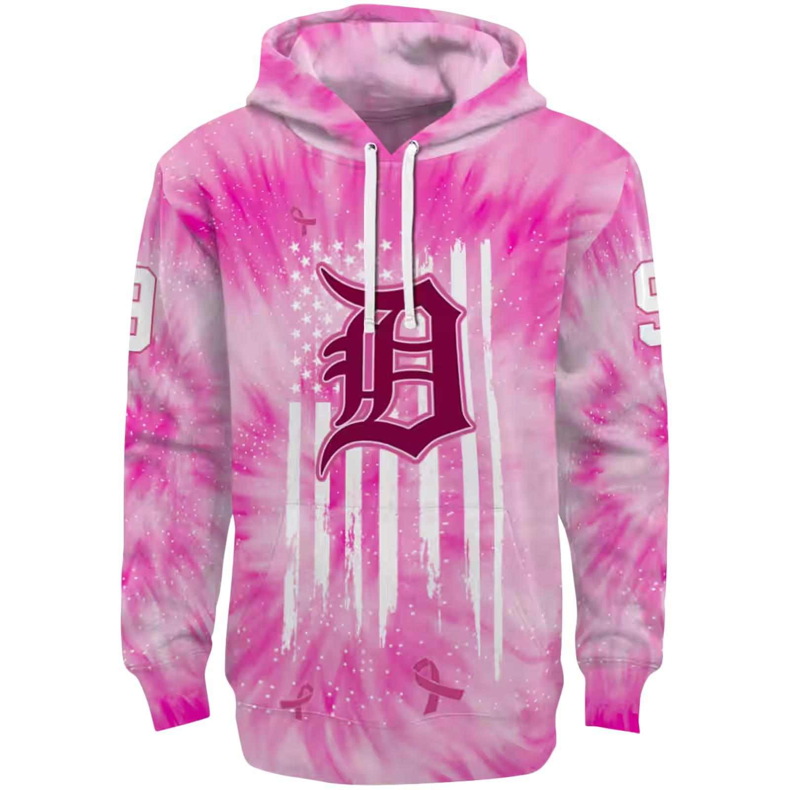 Personalized Detroit Tigers Cancer Support Pink Hoodie