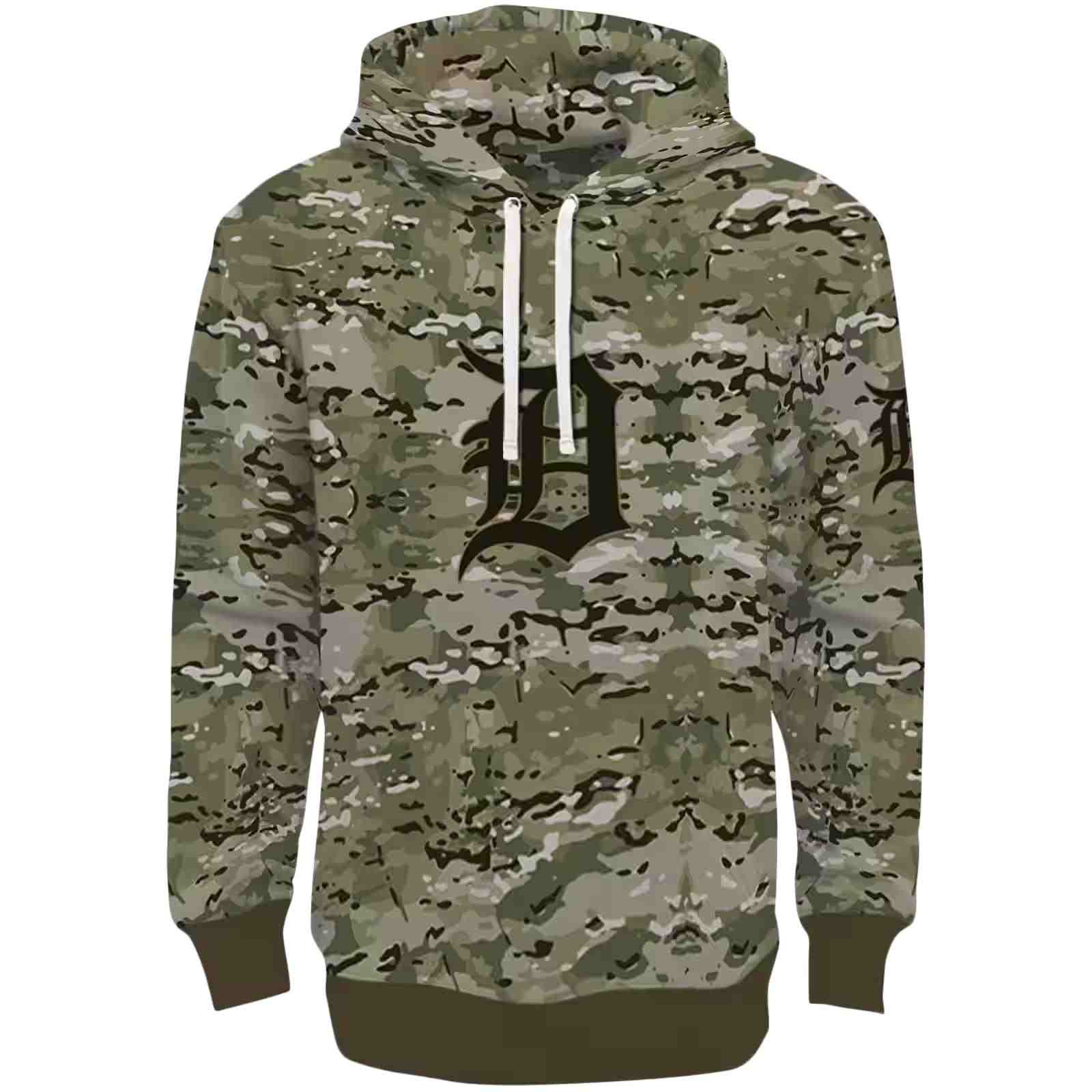 Personalized Detroit Tigers Military Style Hoodie