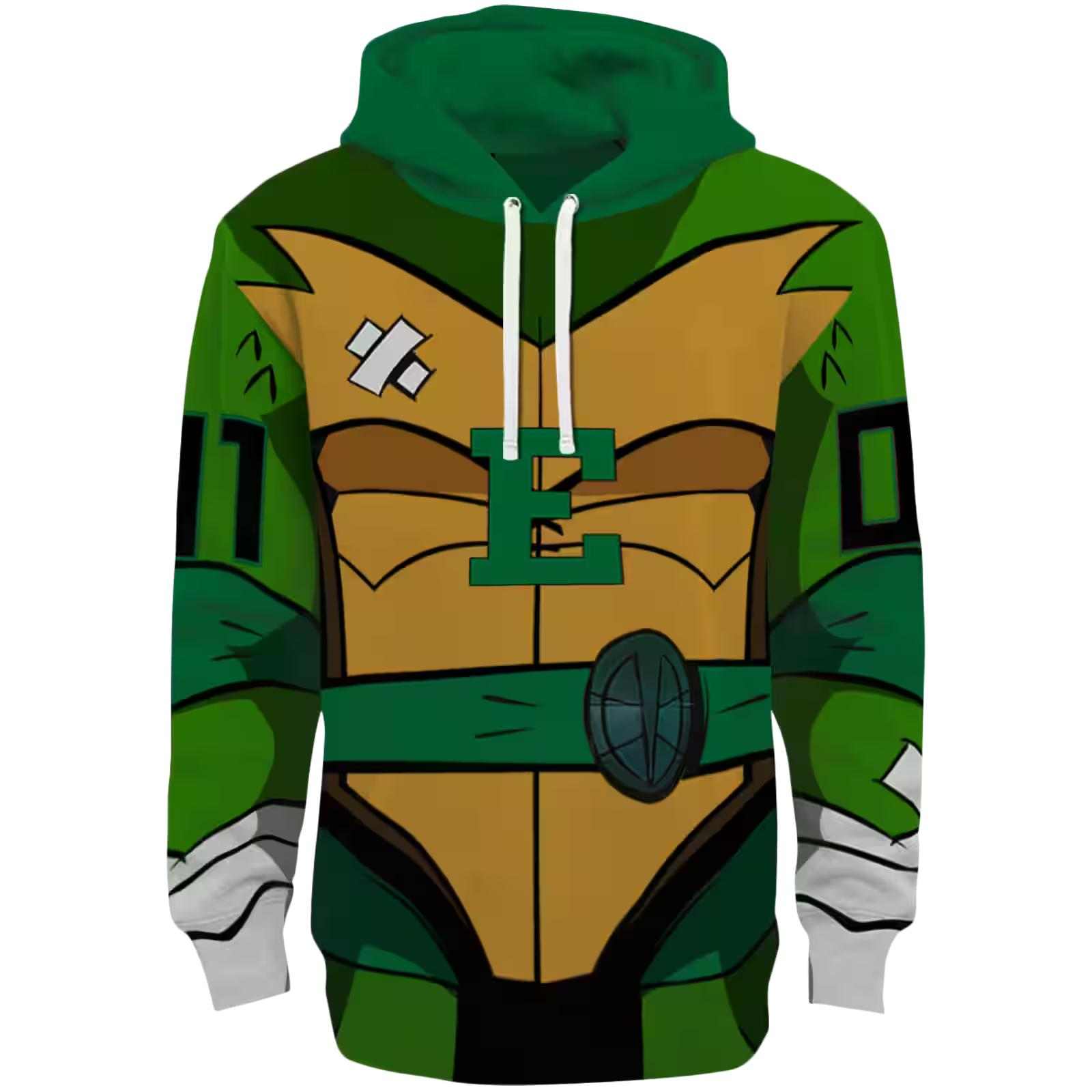 Personalized Eastern Michigan Eagles Superhero Armor Green Hoodie