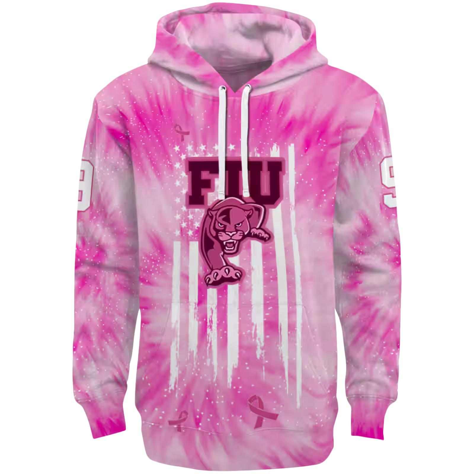 Personalized FIU Panthers Cancer Support Pink Hoodie