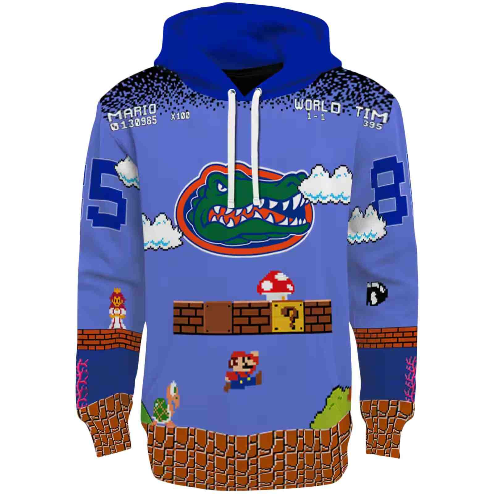 Personalized Florida Gators Mario Blue Black Hoodie