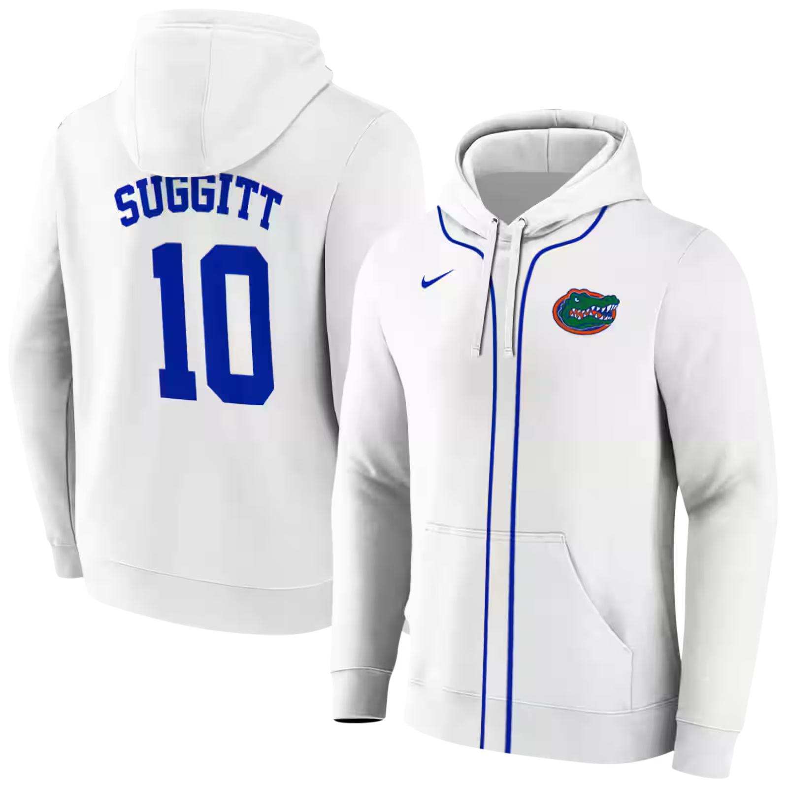 personalized florida gators sporty stripe white hoodie fashion forward