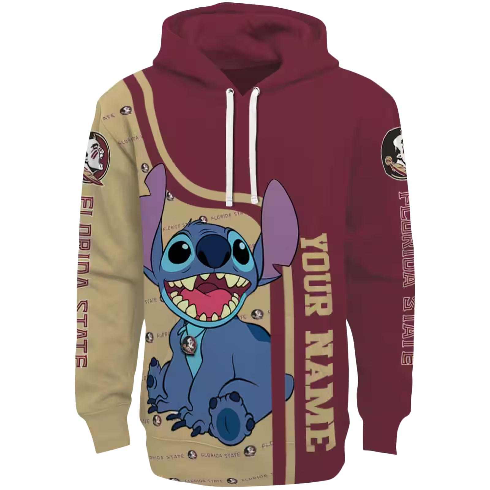 Personalized Florida State Seminoles Stitch Garnet Hoodie