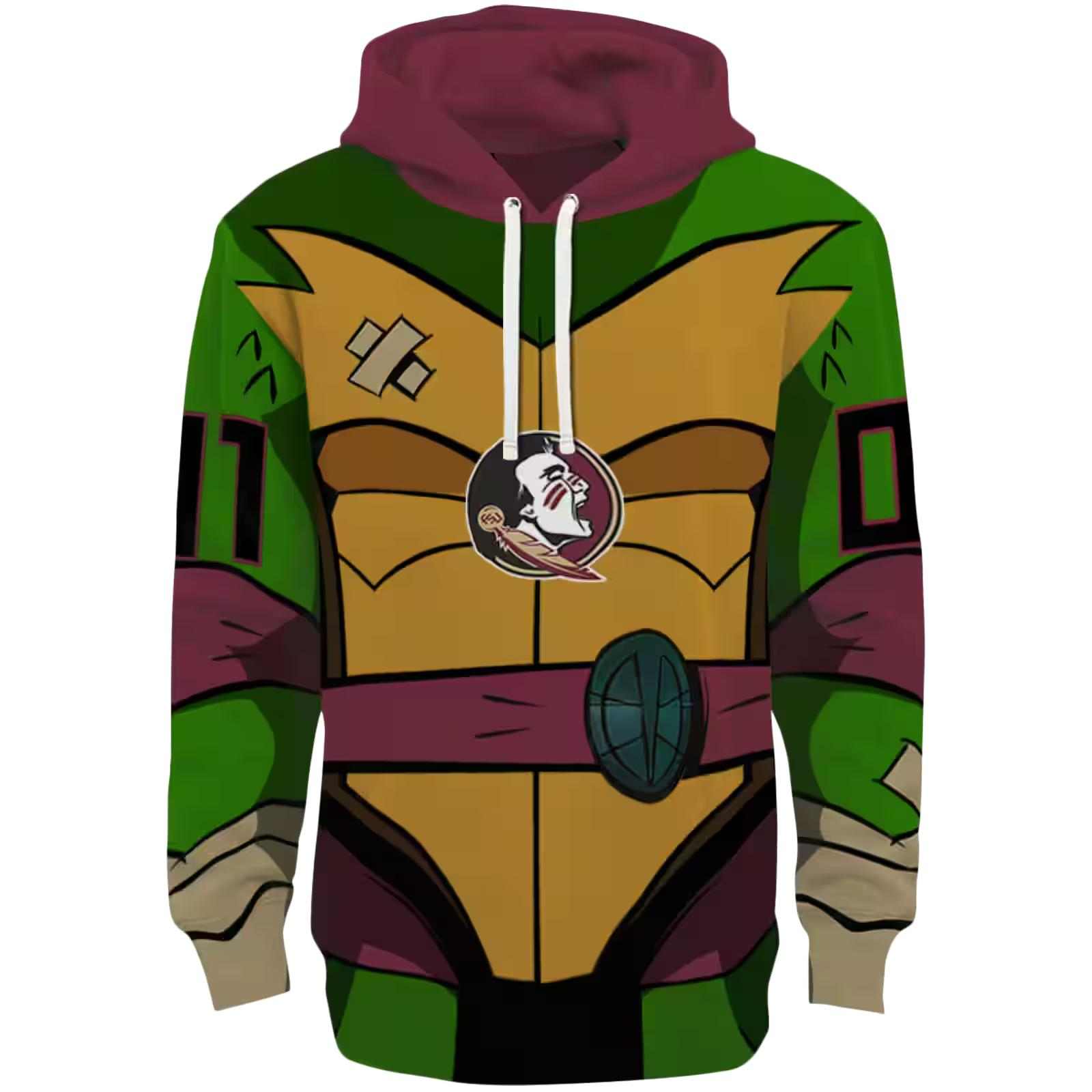 Personalized Florida State Seminoles Superhero Armor Garnet Green Hoodie