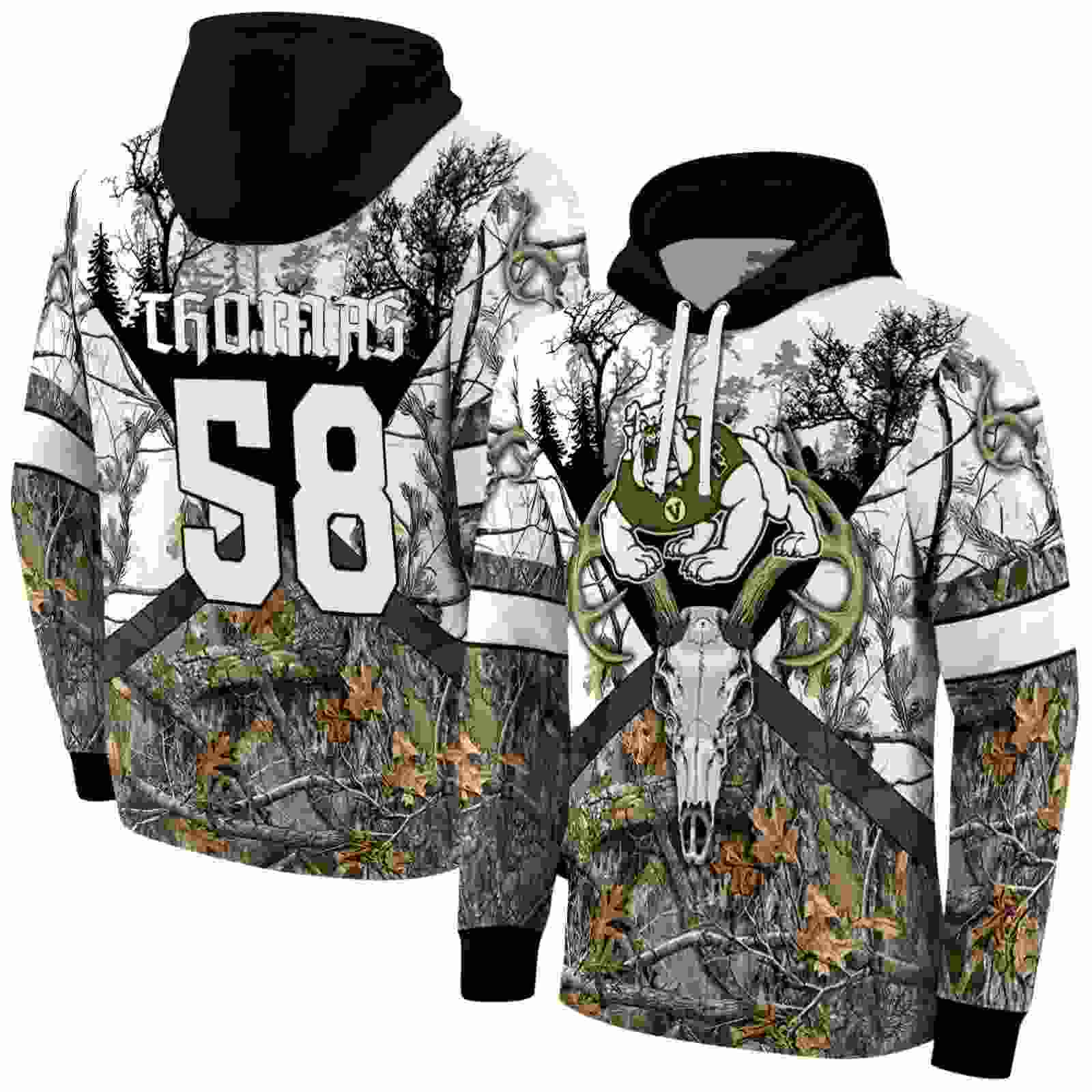 personalized fresno state bulldogs forest silhouette hoodie fashion forward