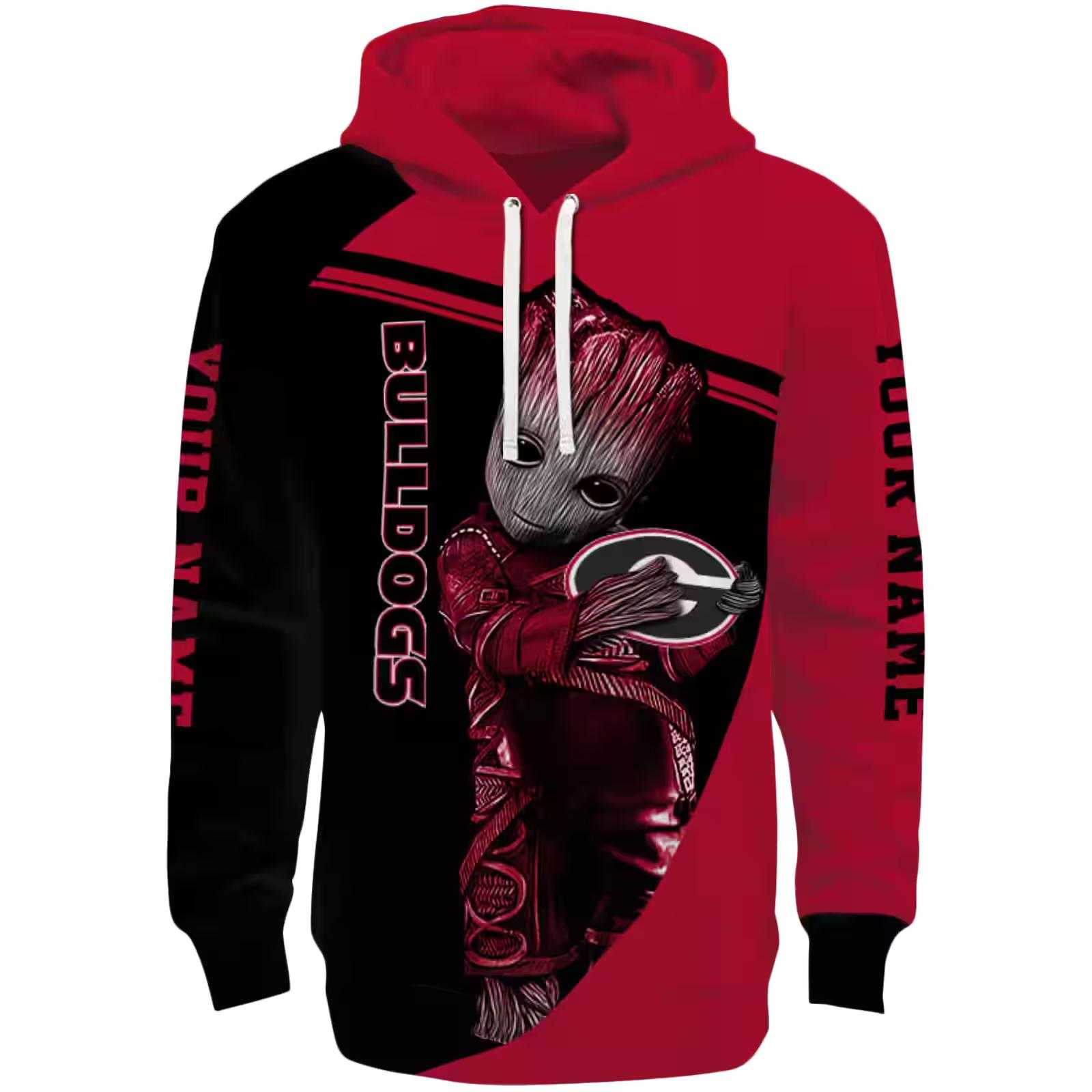 Personalized Georgia Bulldogs Groot Red Hoodie