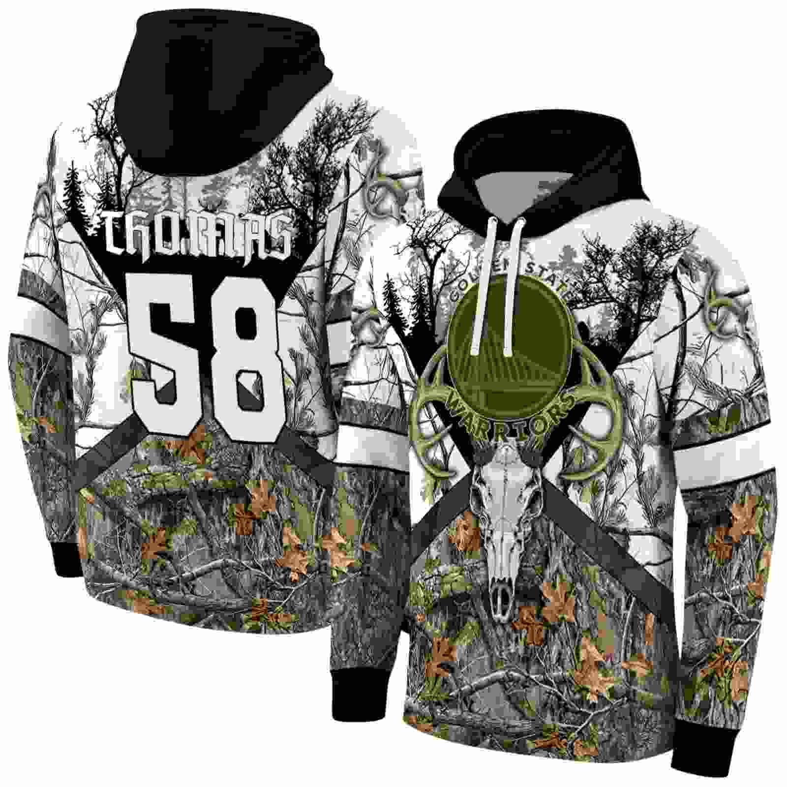 personalized golden state warriors forest silhouette hoodie fashion forward
