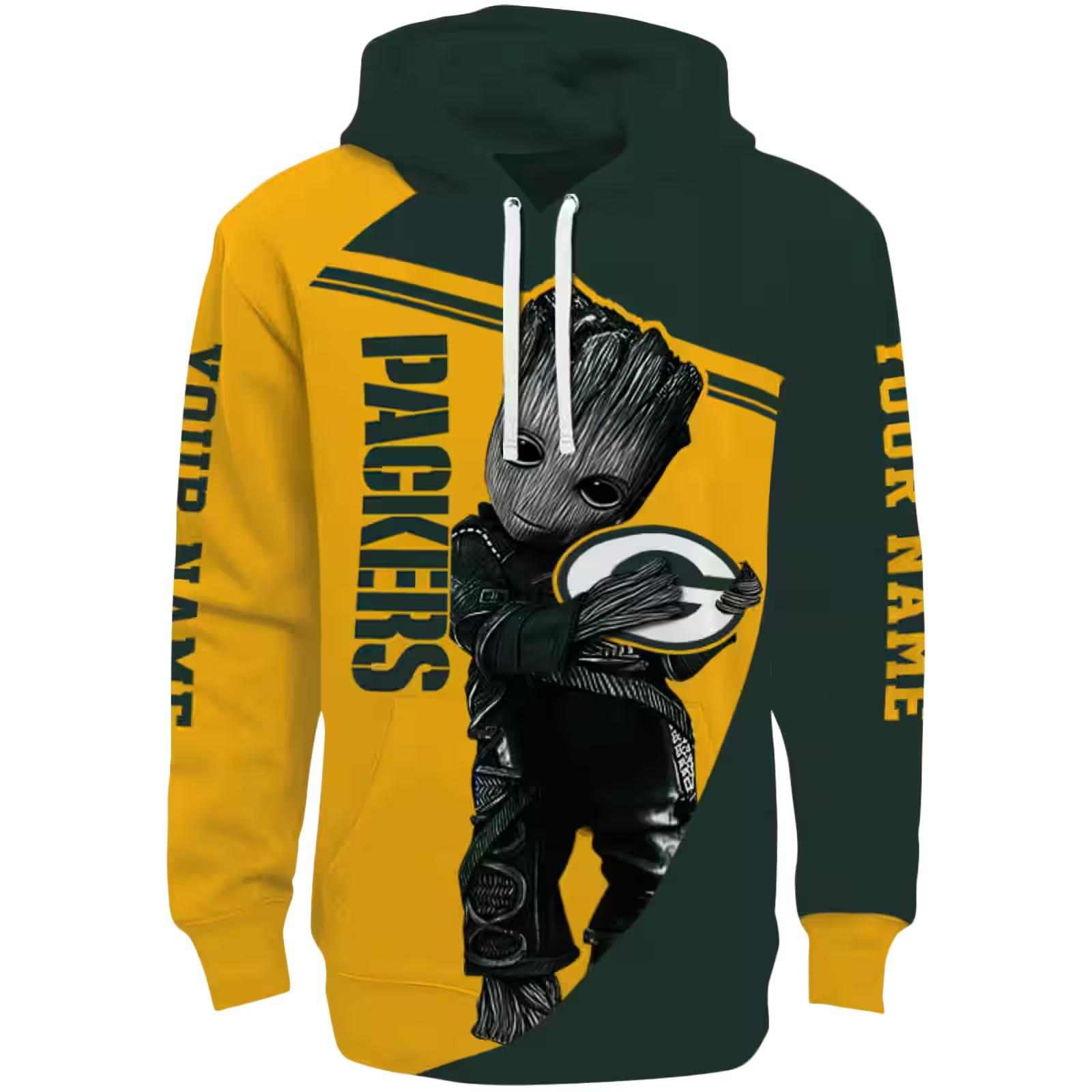 Personalized Green Bay Packers Groot Green Hoodie