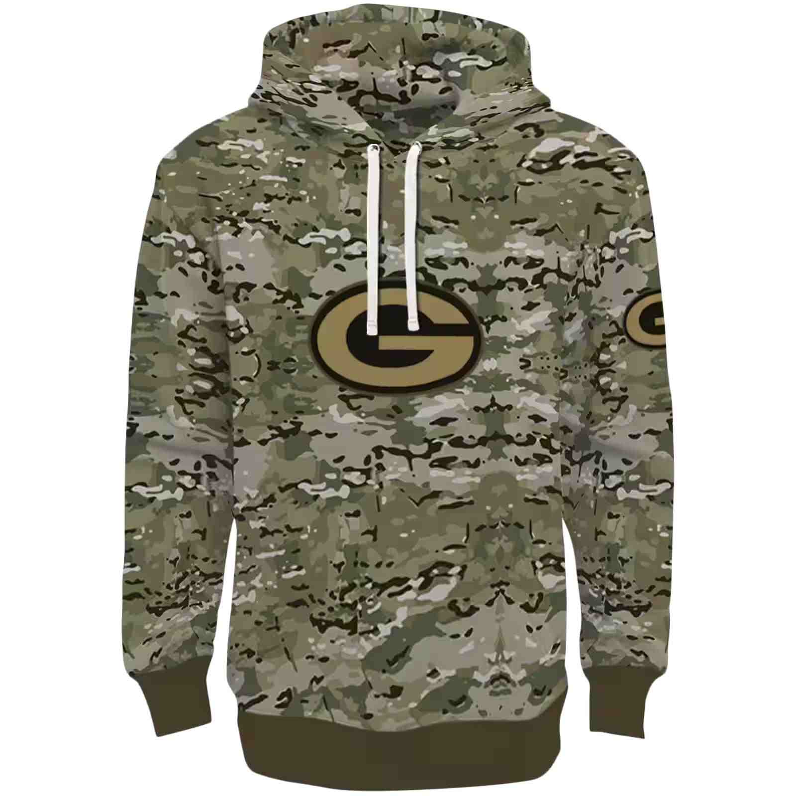 Personalized Green Bay Packers Military Style Hoodie
