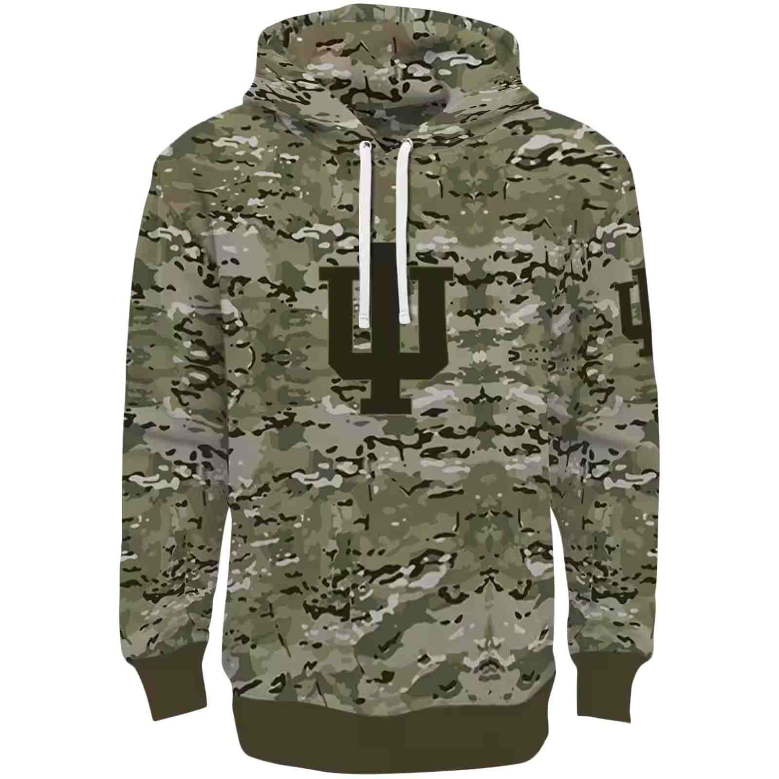 Personalized Indiana Hoosiers Military Style Hoodie