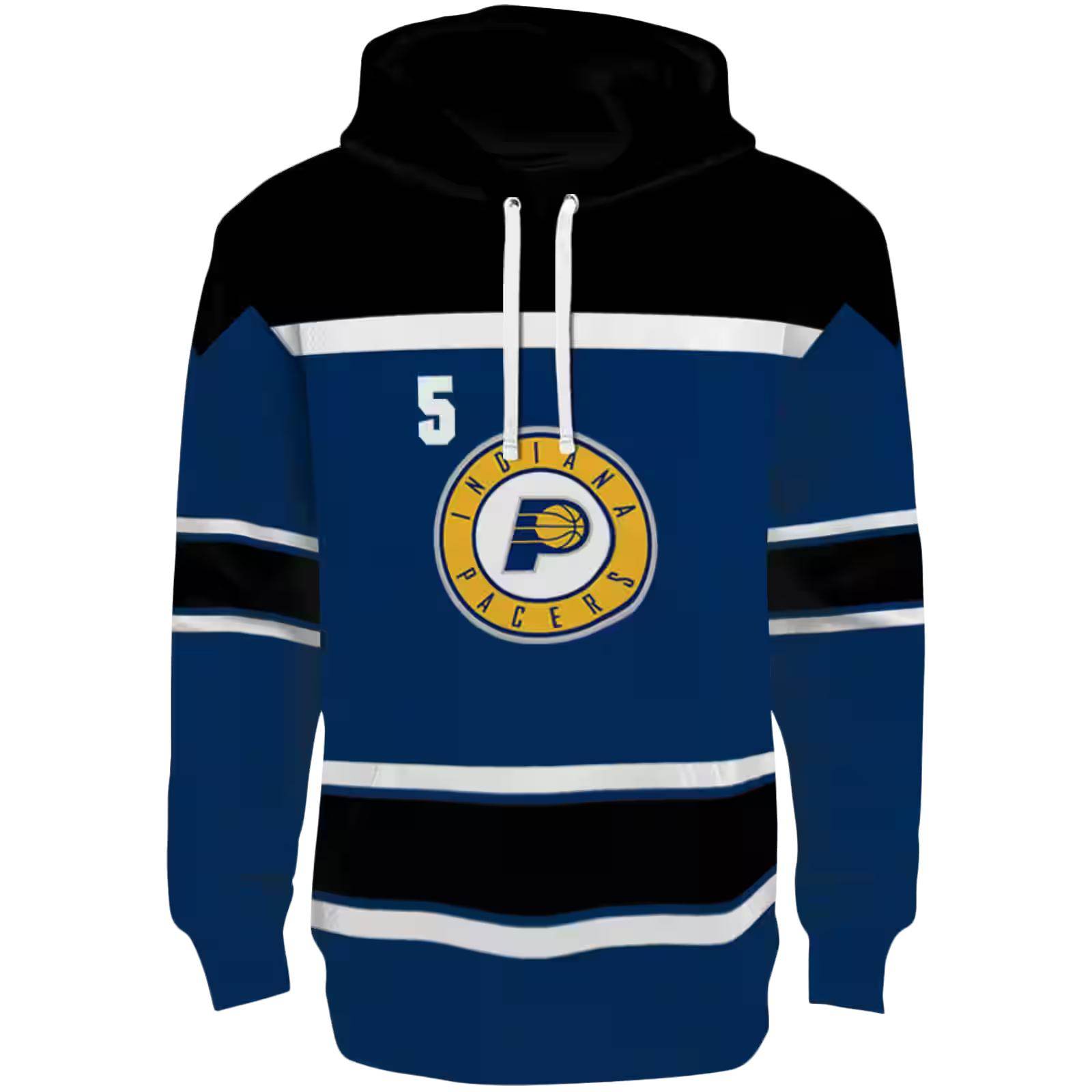 Personalized Indiana Pacers Striped Pattern Blue Hoodie