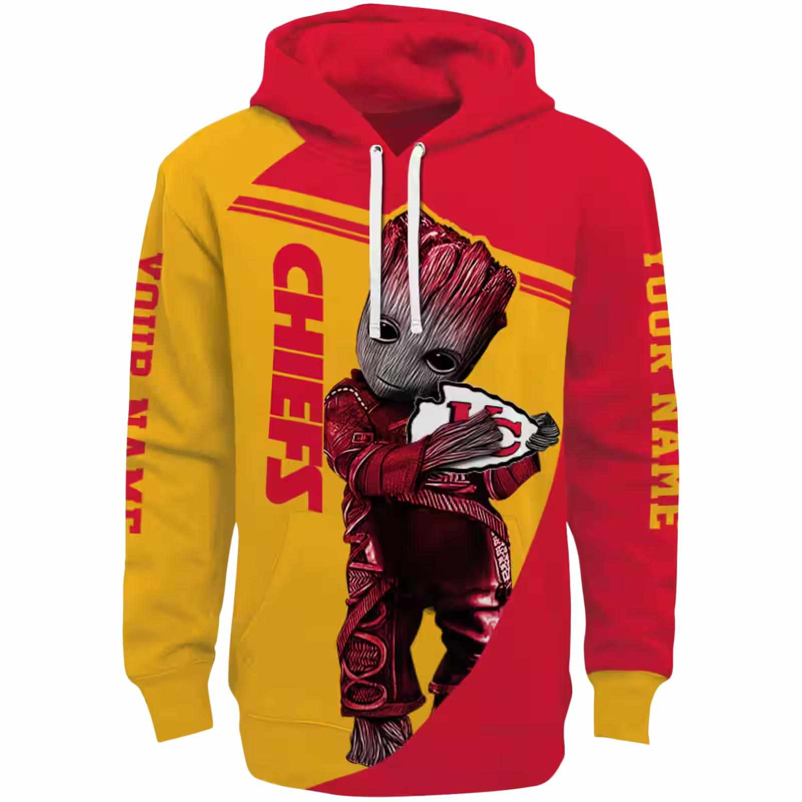 Personalized Kansas City Chiefs Groot Red Hoodie