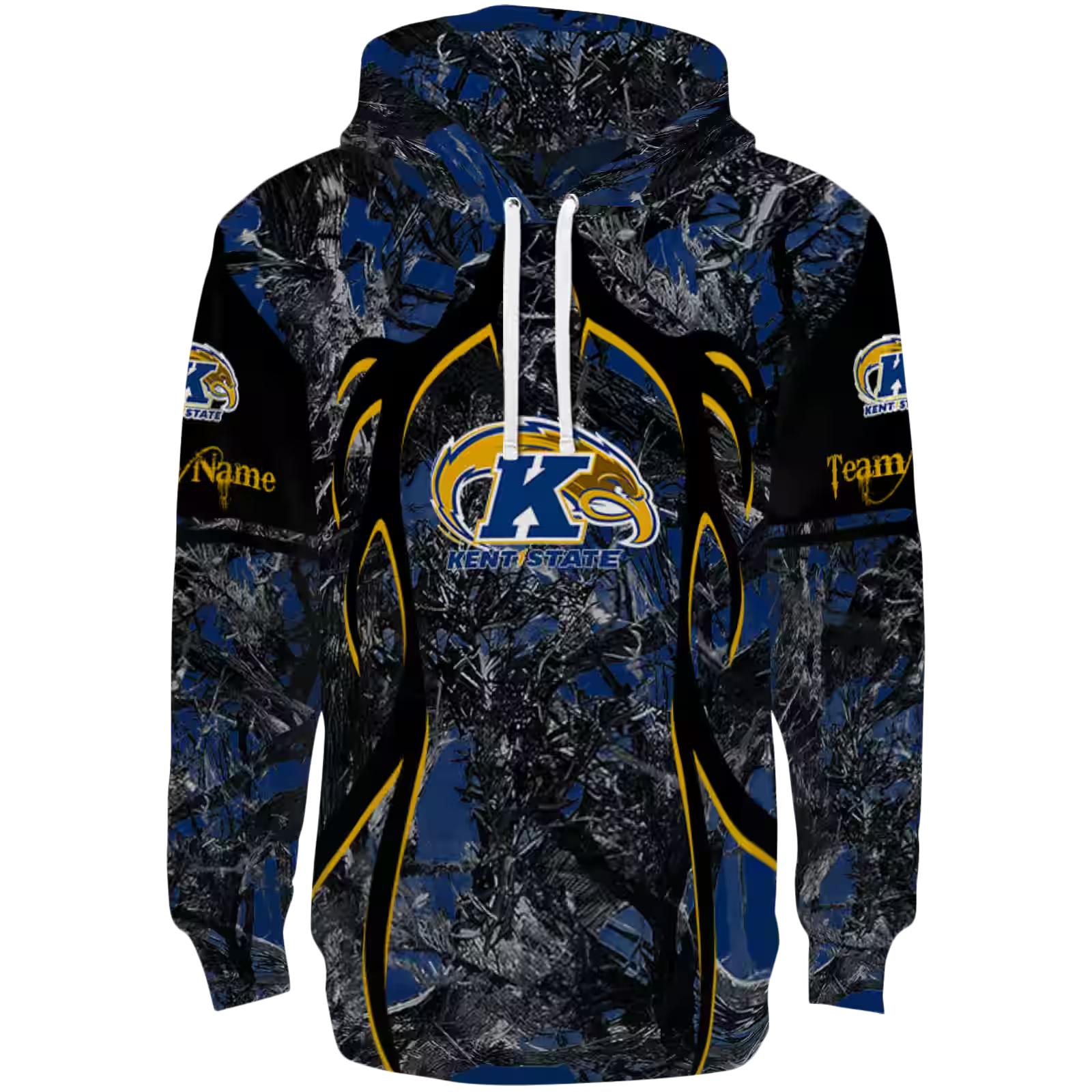 Personalized Kent State Golden Flashes Hunting Theme Navy Blue Black Hoodie