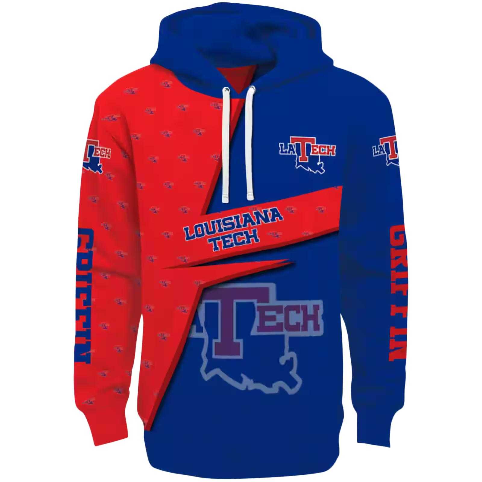 Personalized LA Tech Abstract Shape Blue Hoodie