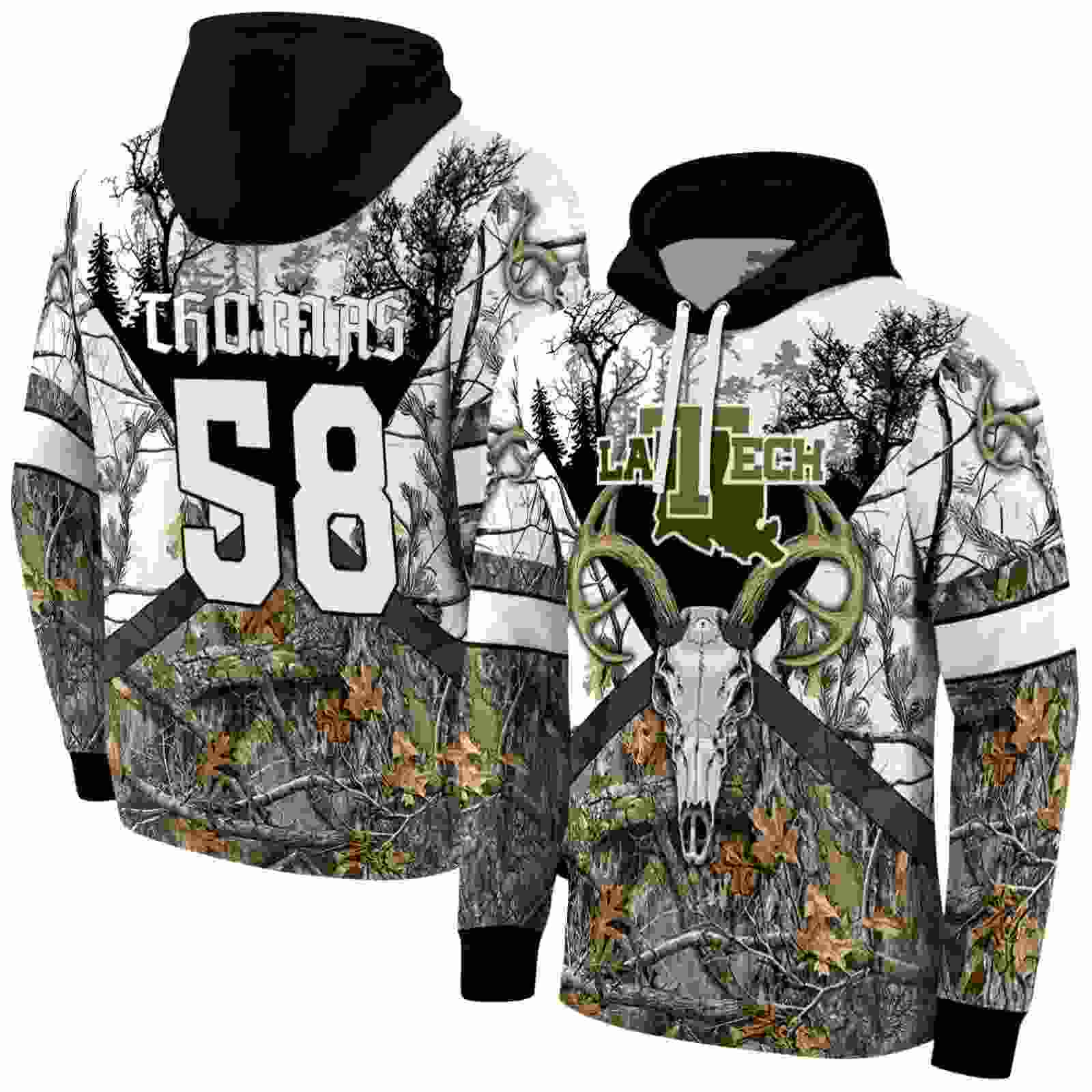 personalized la tech forest silhouette hoodie fashion forward