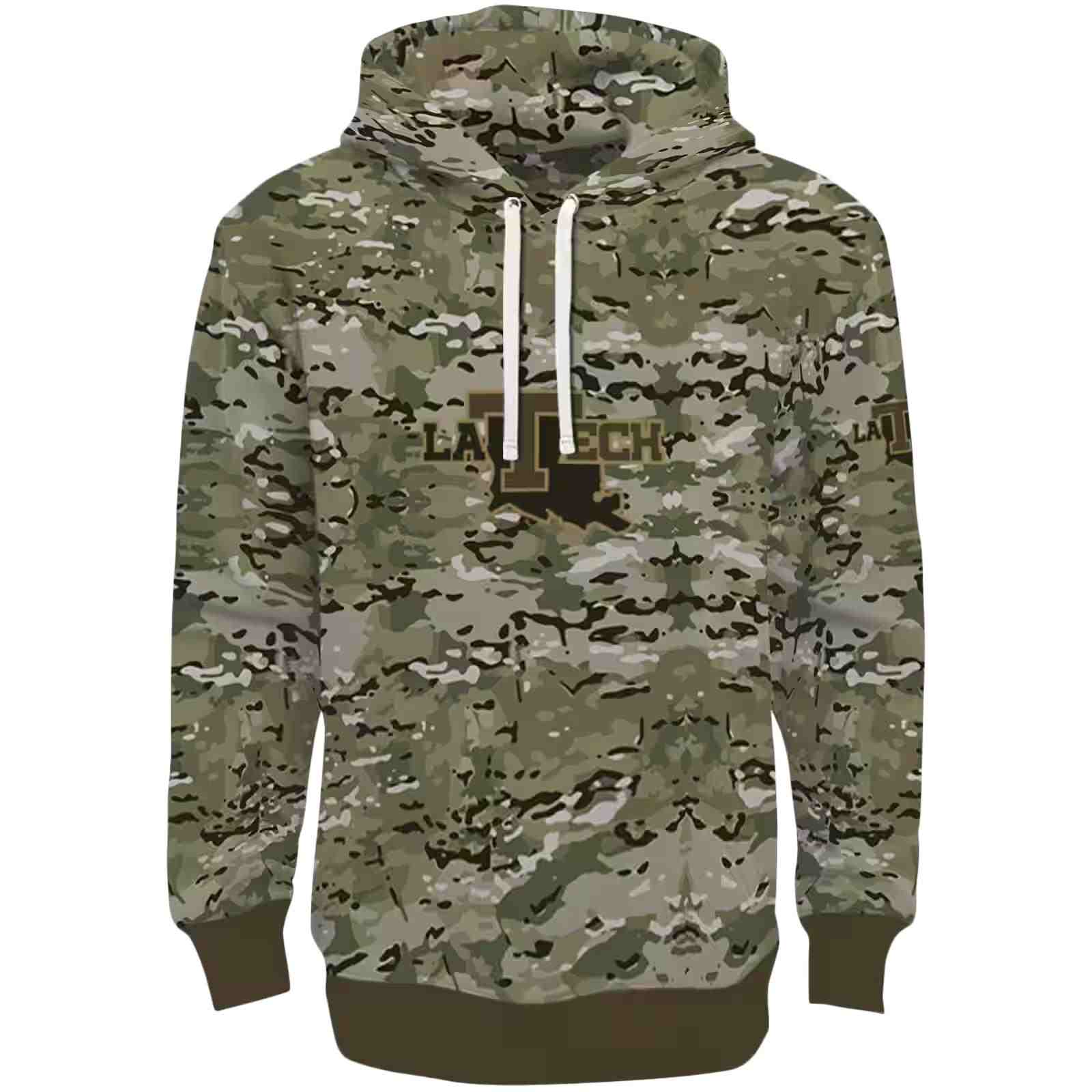 Personalized LA Tech Military Style Hoodie