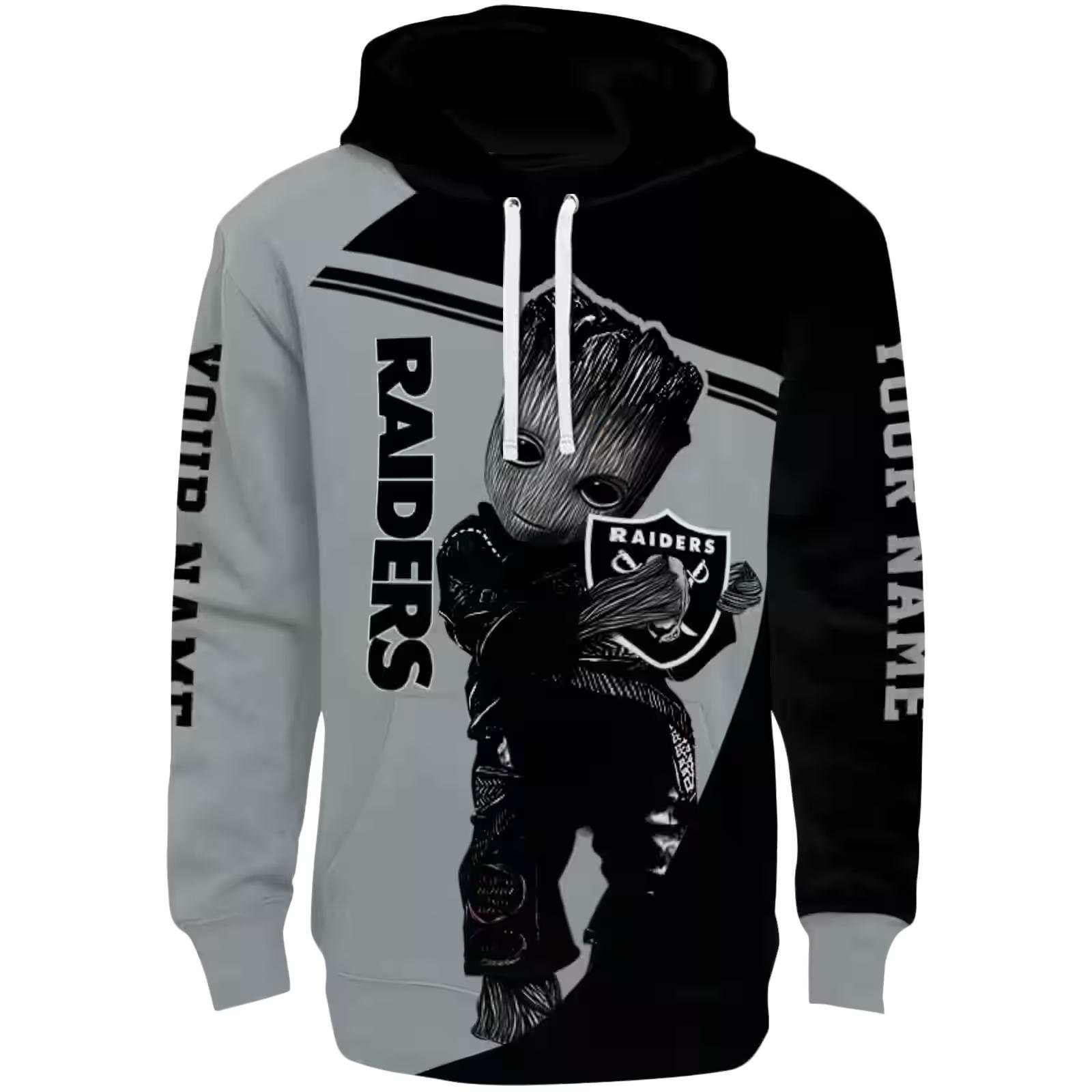 Personalized Las Vegas Raiders Groot Black Hoodie