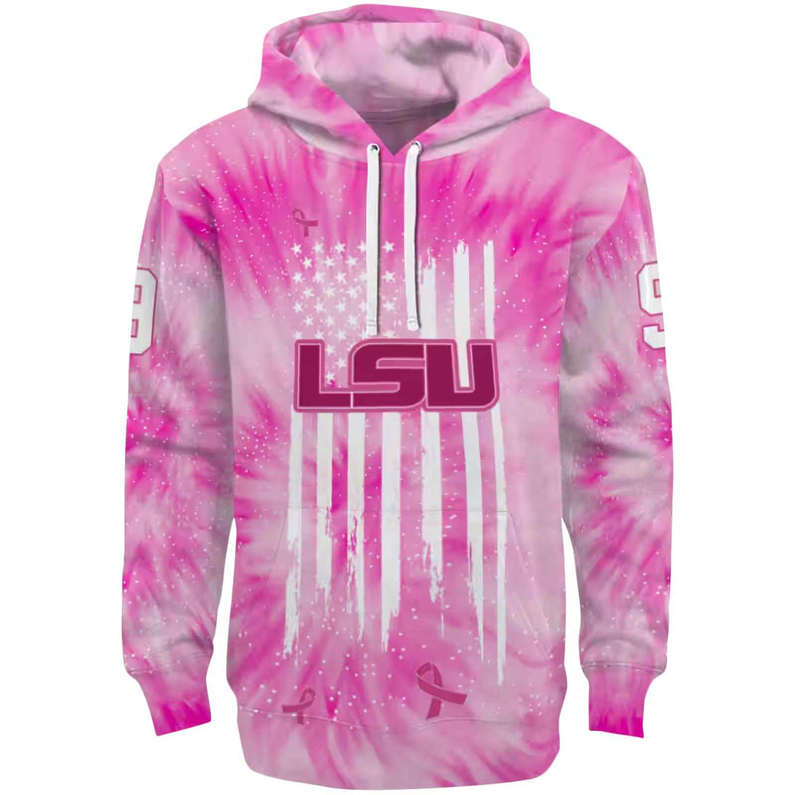 Personalized LSU Tigers Cancer Support Pink Hoodie