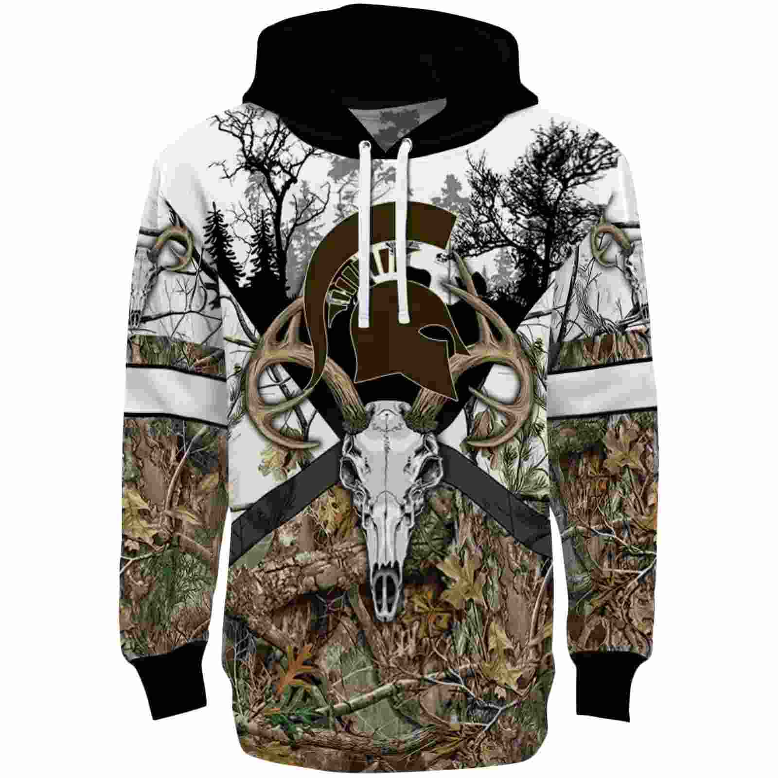 Personalized Michigan State Spartans Forest Silhouette Hoodie