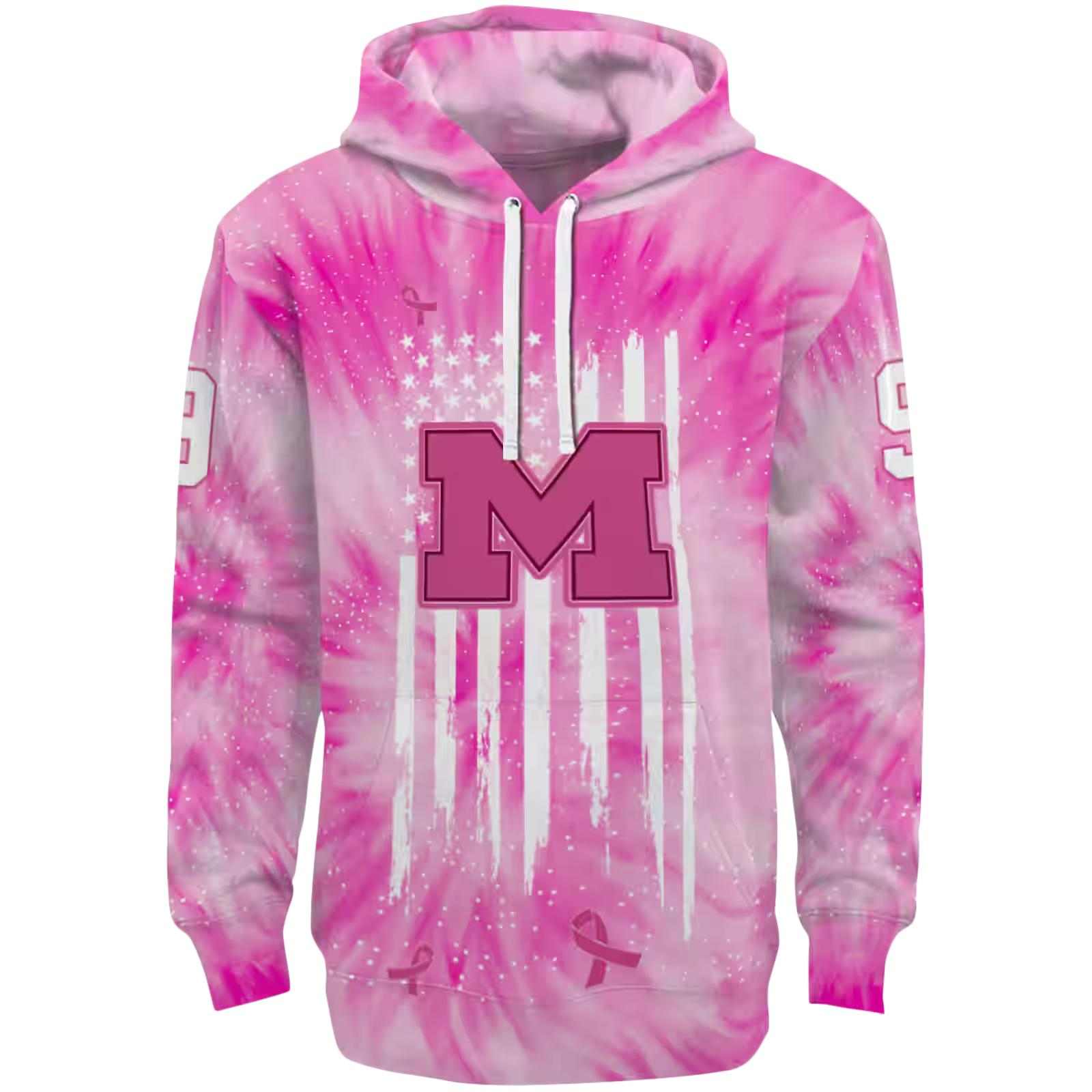 Personalized Michigan Wolverines Cancer Support Pink Hoodie