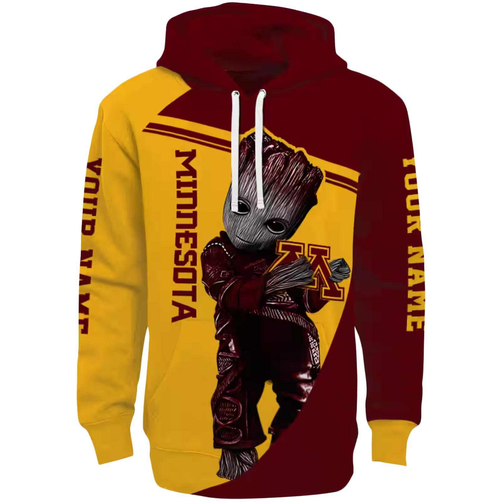 Personalized Minnesota Golden Gophers Groot Maroon Hoodie