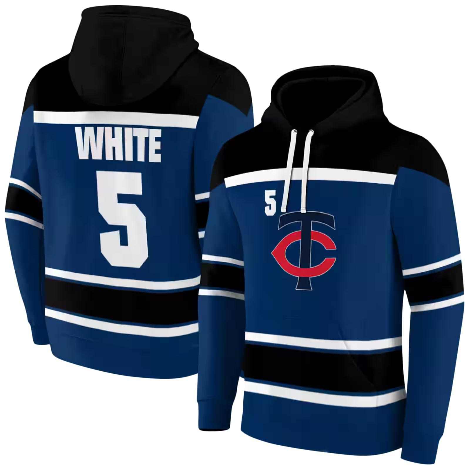 personalized minnesota twins striped pattern navy hoodie fashion forward