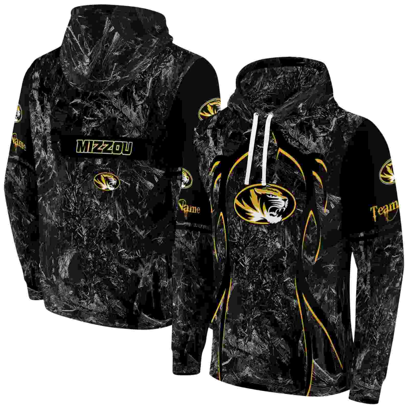 personalized missouri tigers hunting theme black hoodie fashion forward