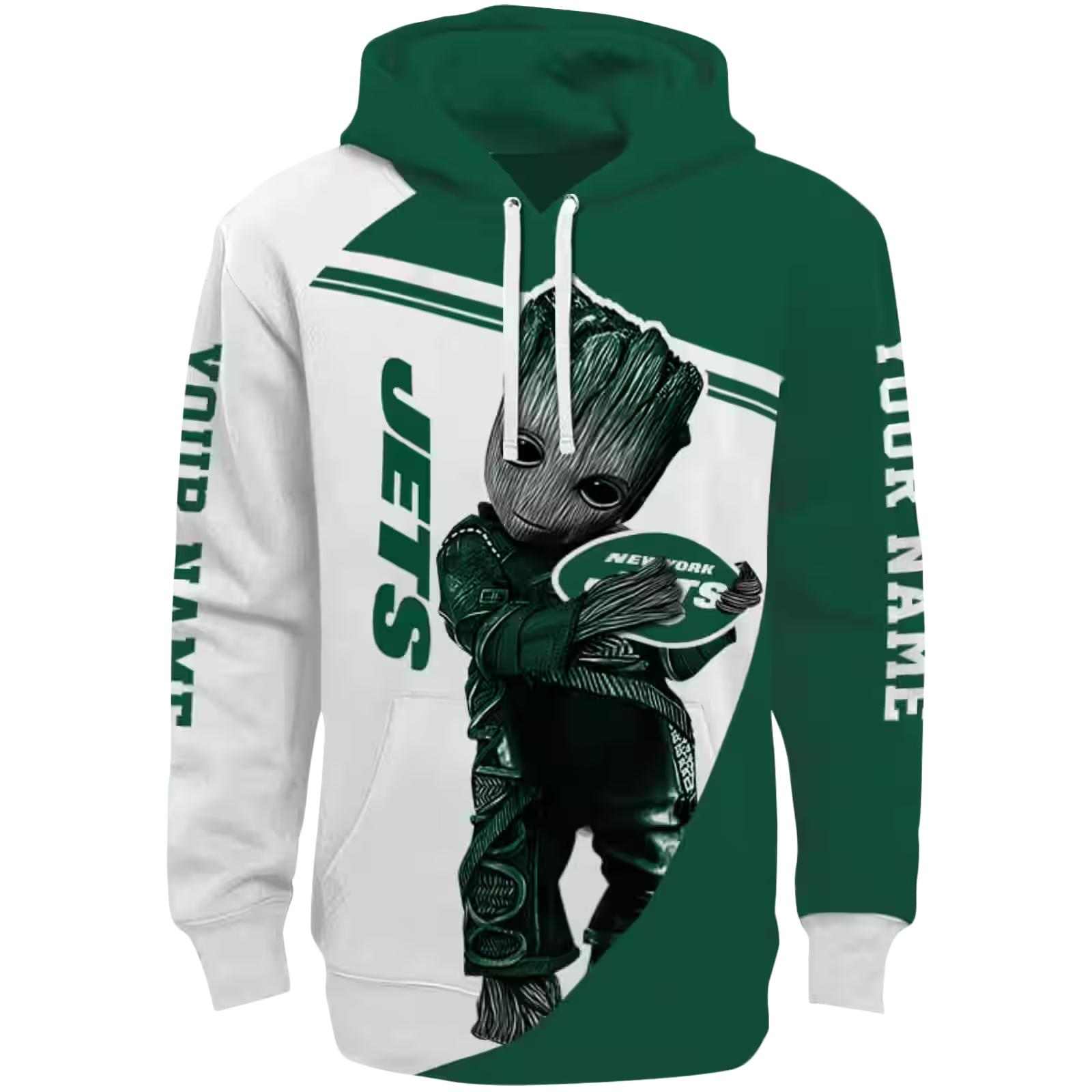 Personalized New York Jets Groot Green Hoodie