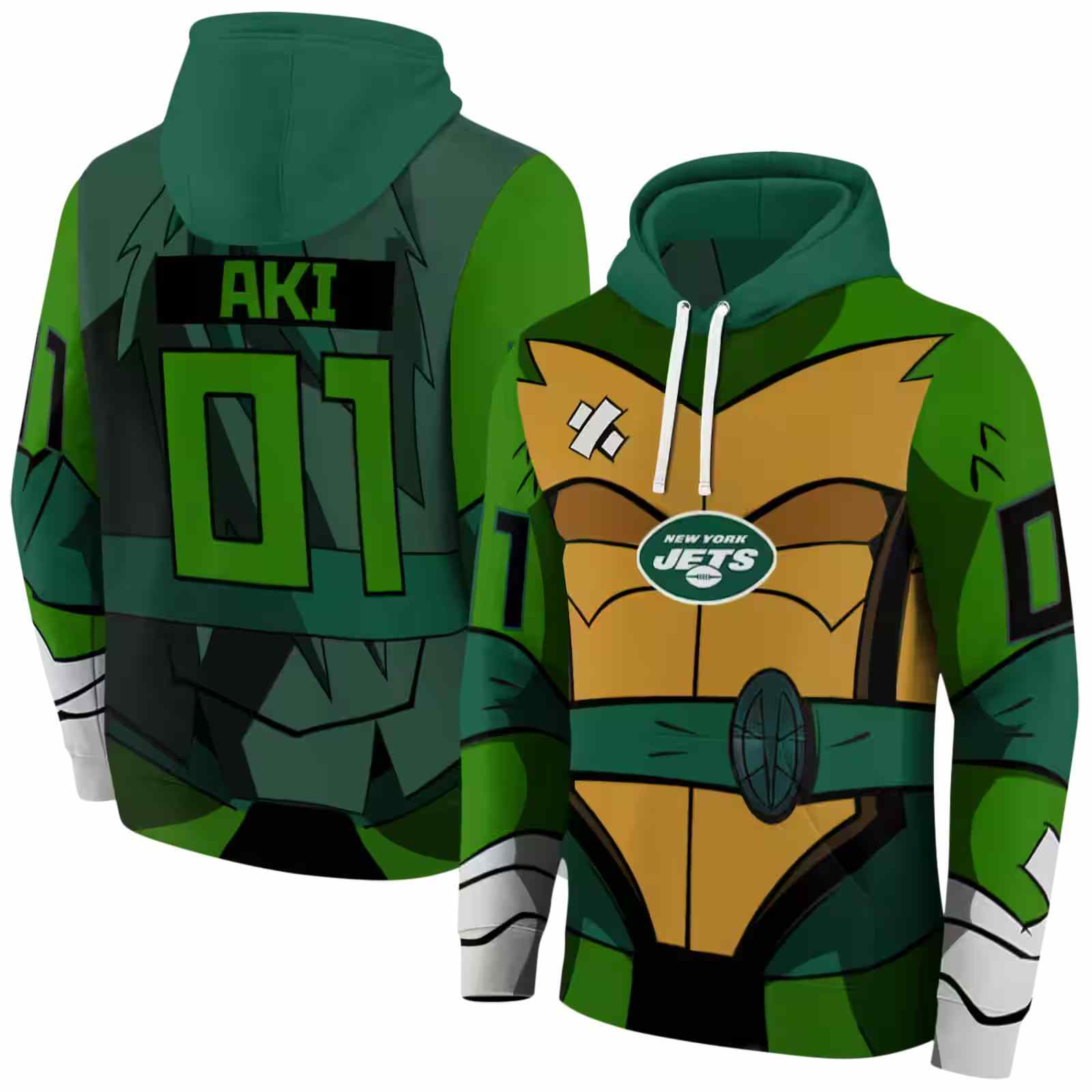 personalized new york jets superhero armor green hoodie fashion forward